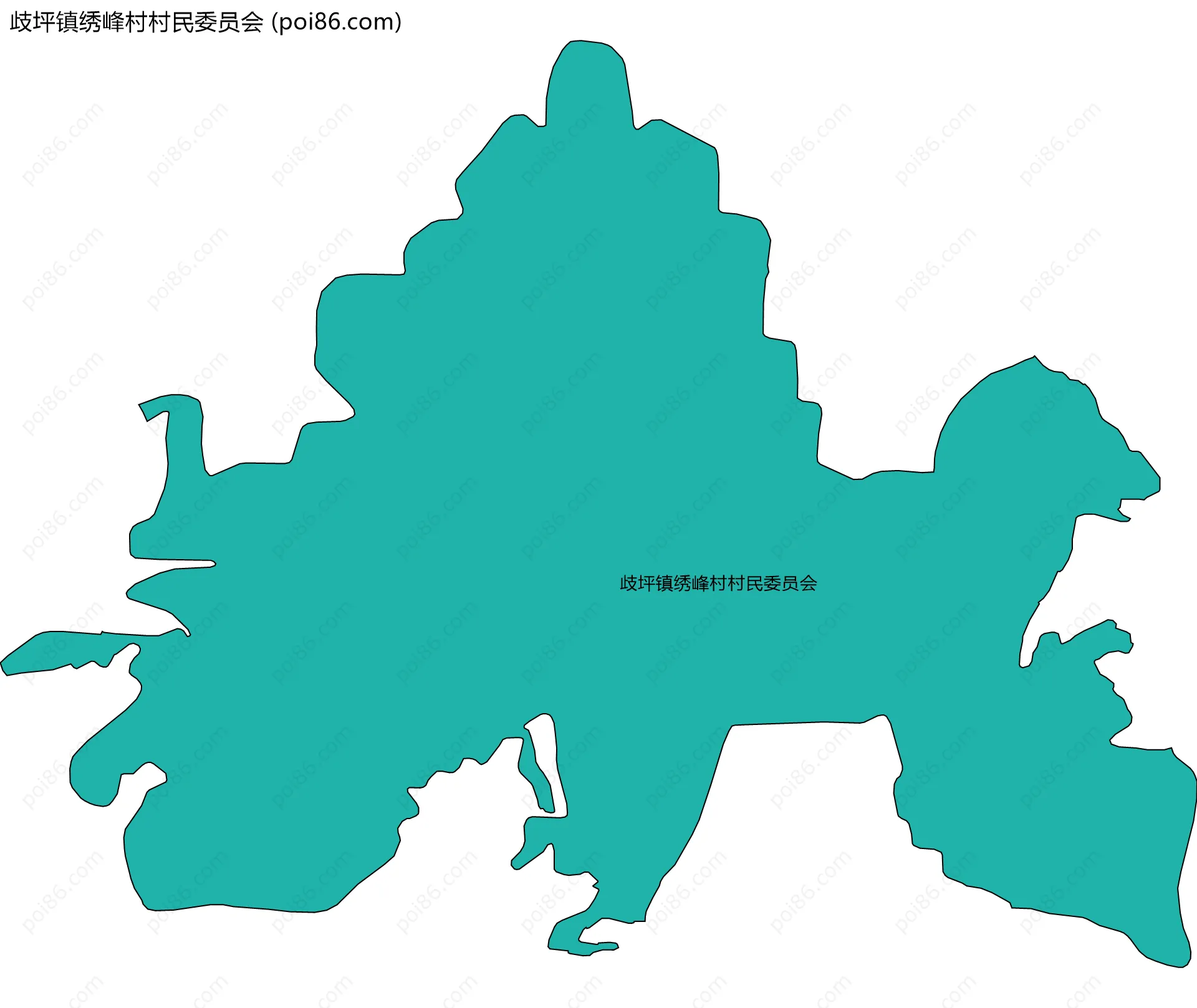 歧坪镇绣峰村村民委员会边界地图