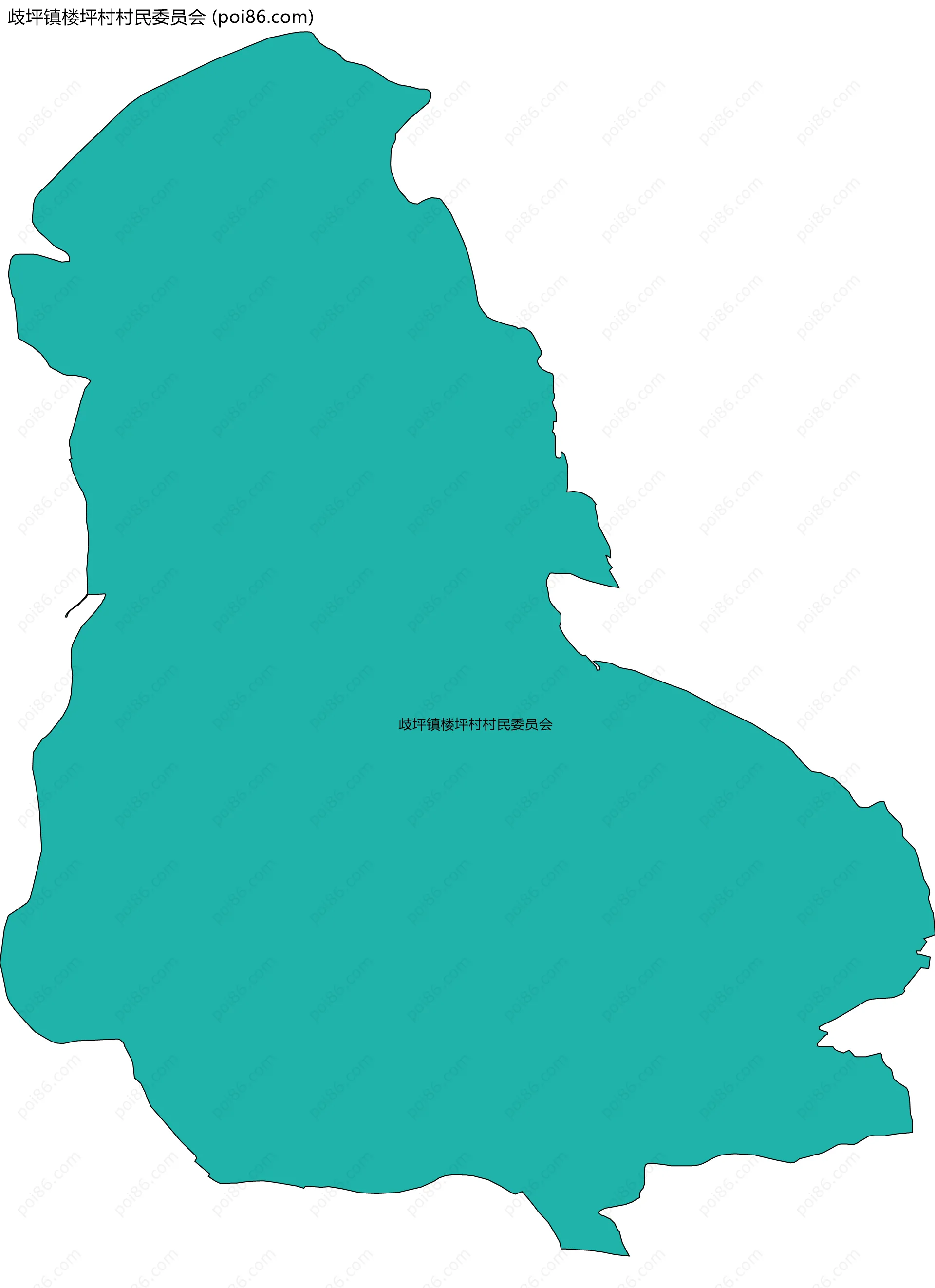 歧坪镇楼坪村村民委员会边界地图