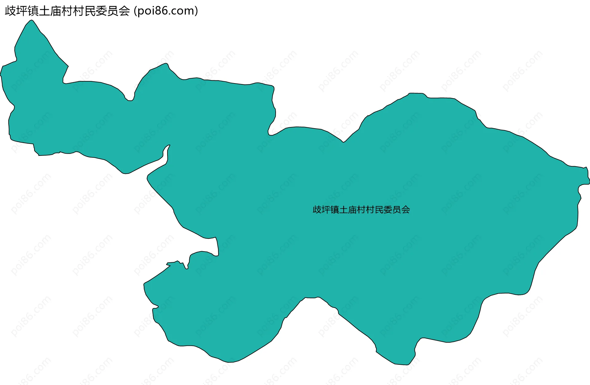 歧坪镇土庙村村民委员会边界地图