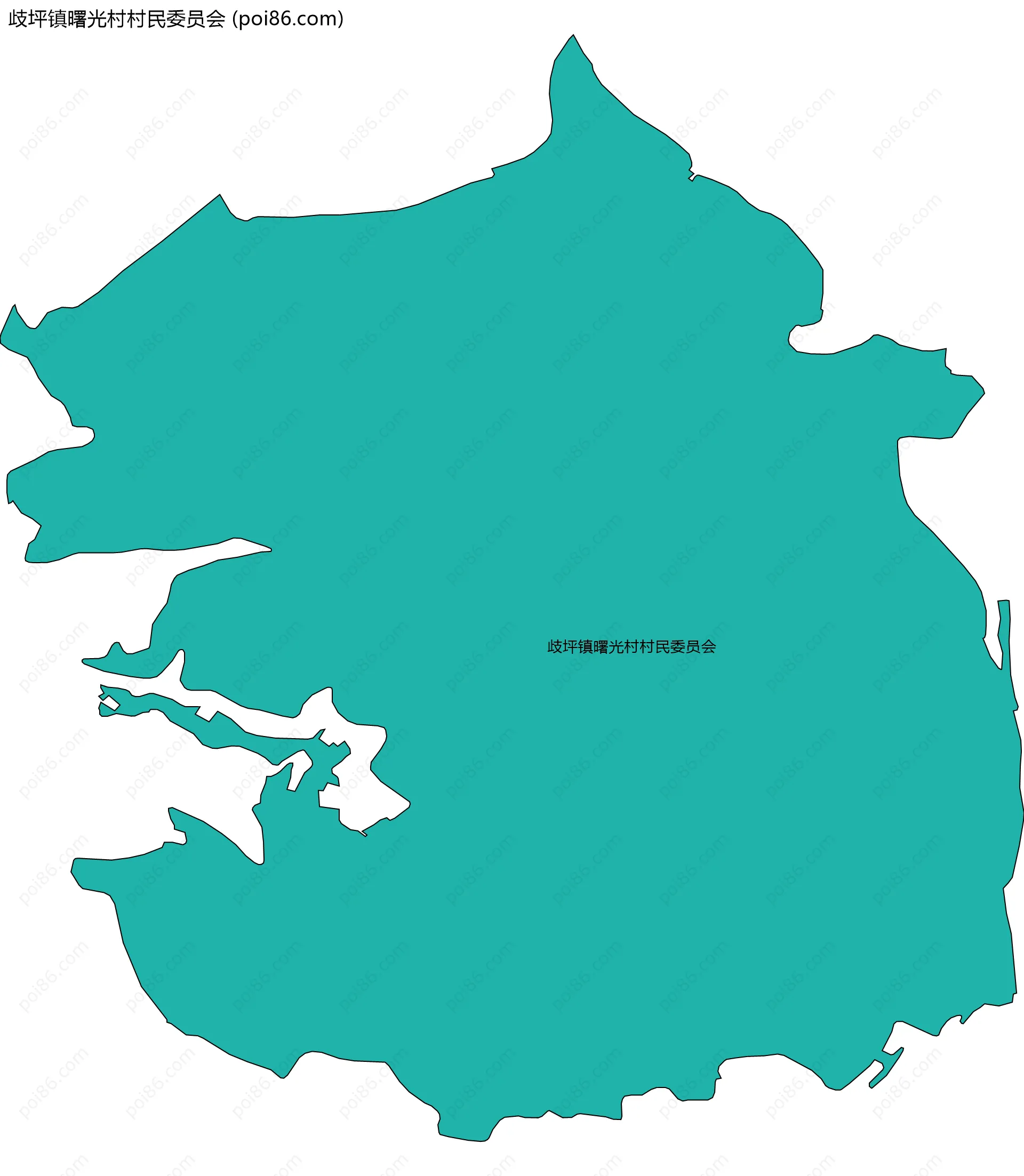 歧坪镇曙光村村民委员会边界地图