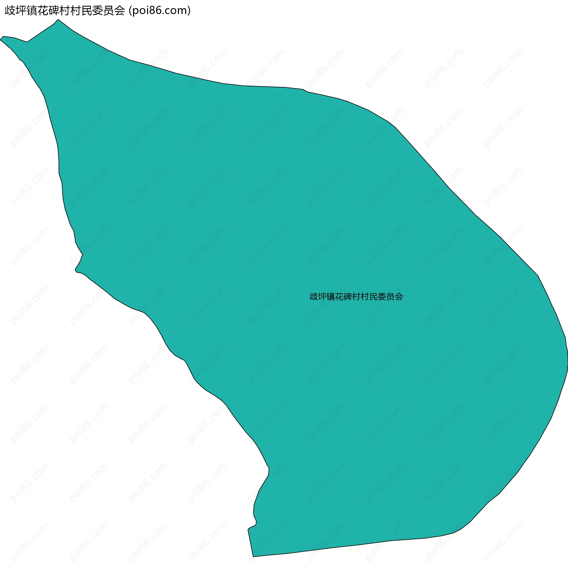 歧坪镇花碑村村民委员会边界地图
