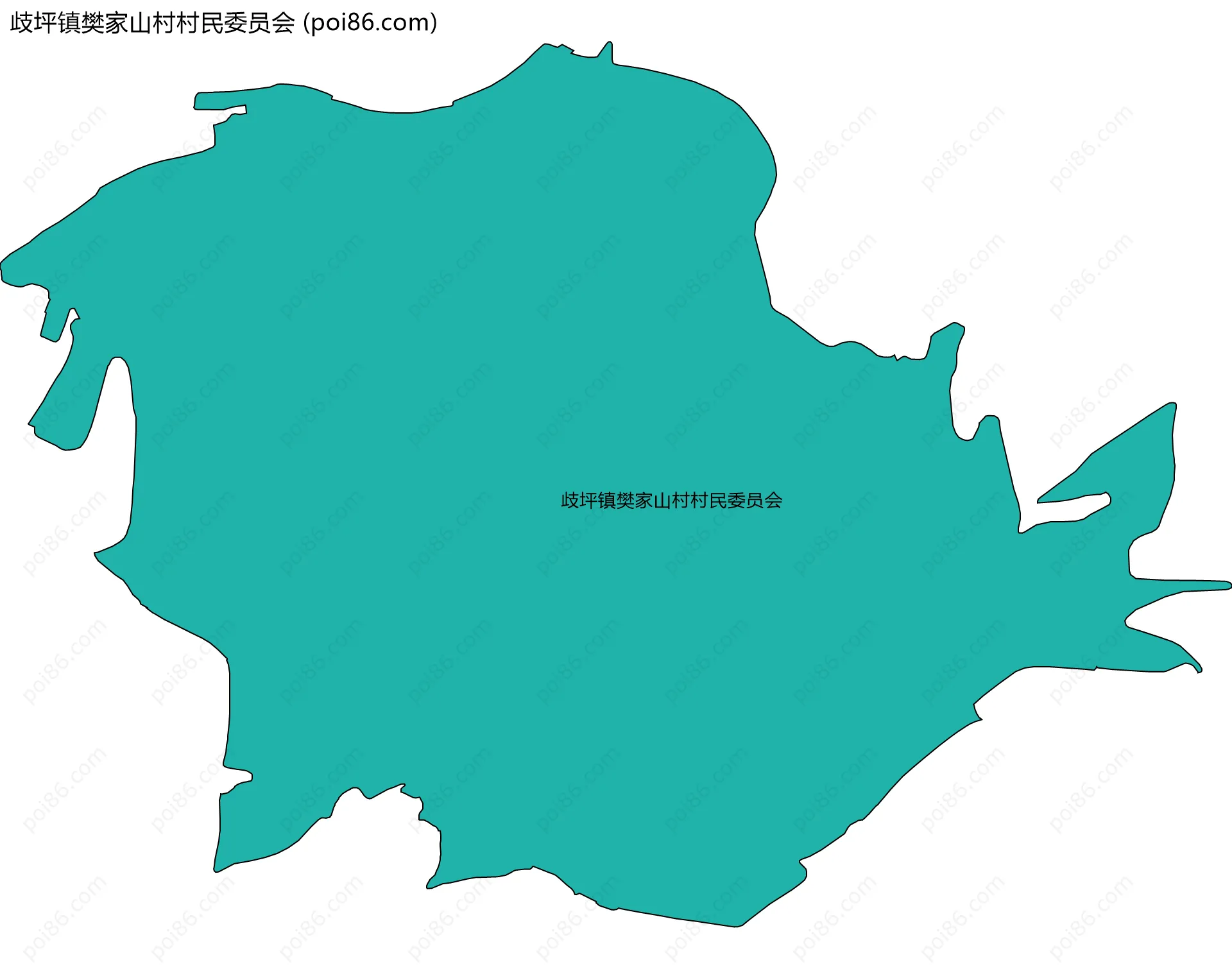 歧坪镇樊家山村村民委员会边界地图