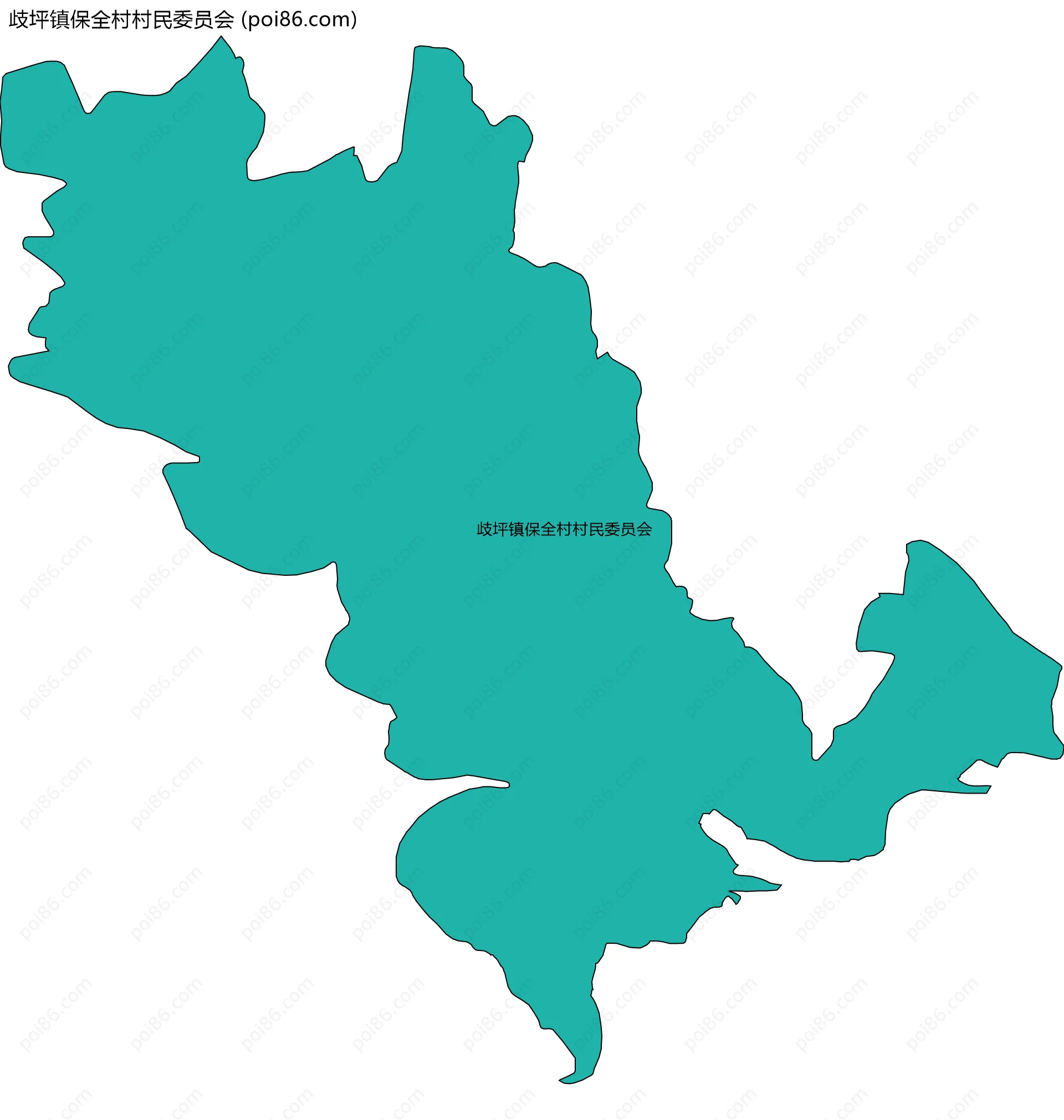 歧坪镇保全村村民委员会边界地图