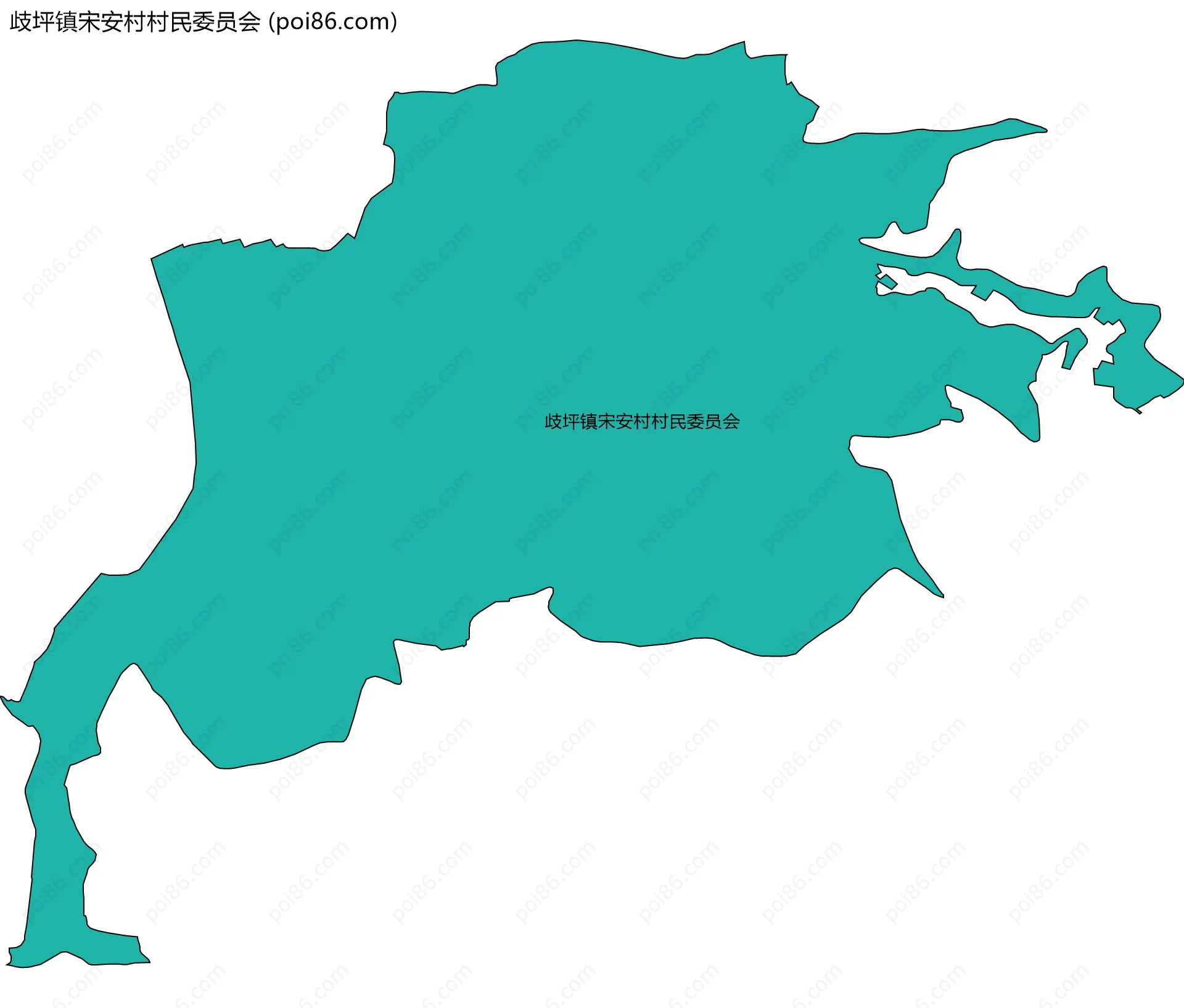 歧坪镇宋安村村民委员会边界地图