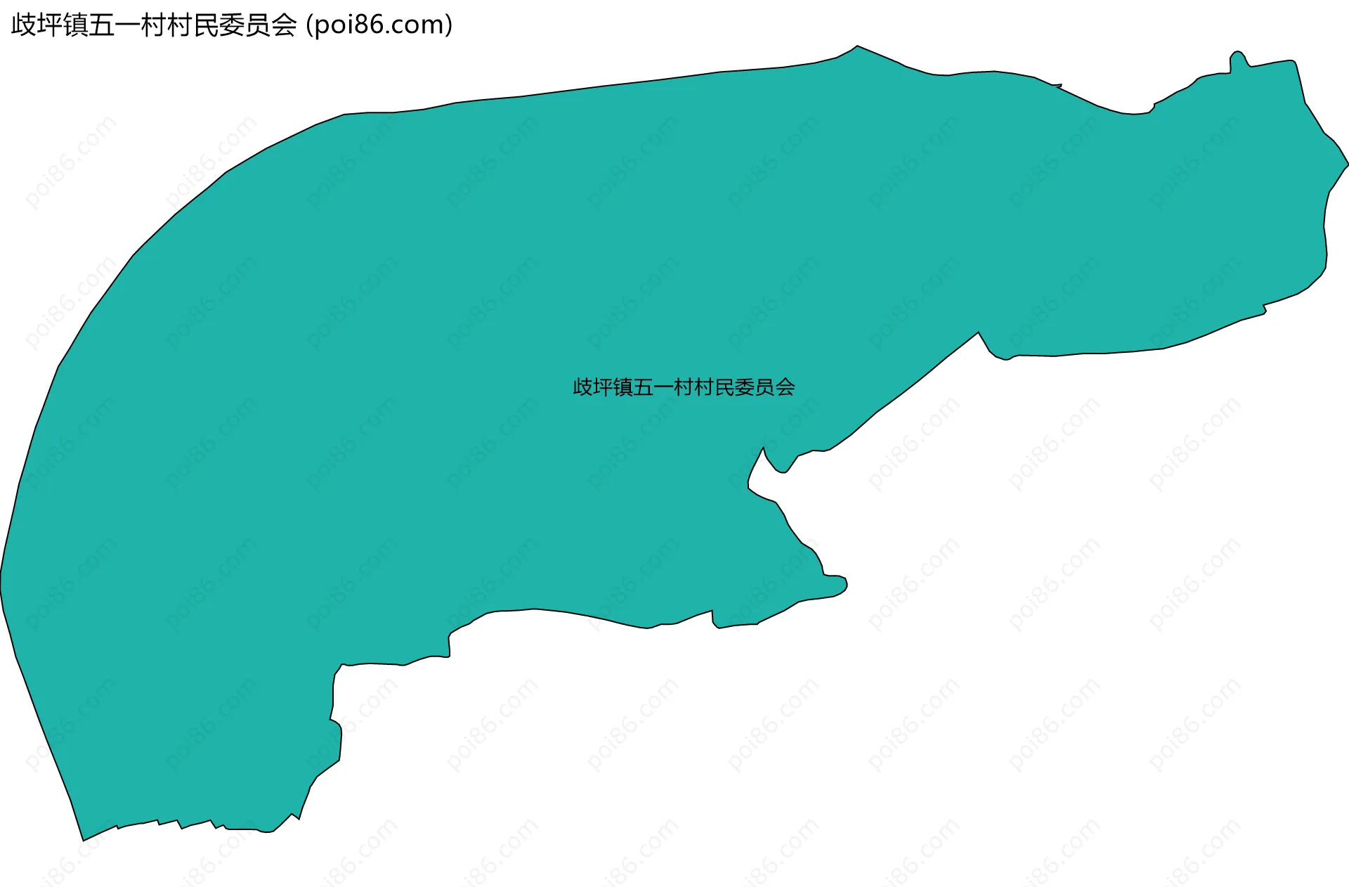 歧坪镇五一村村民委员会边界地图