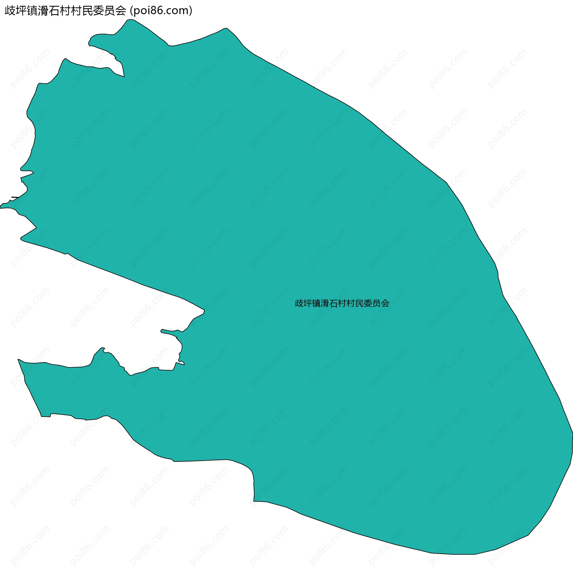 歧坪镇滑石村村民委员会边界地图