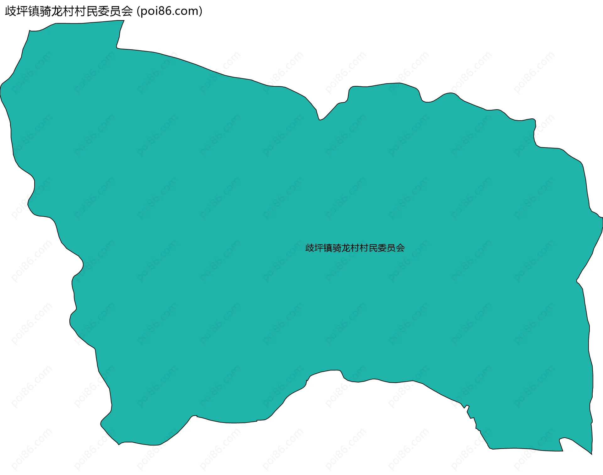 歧坪镇骑龙村村民委员会边界地图