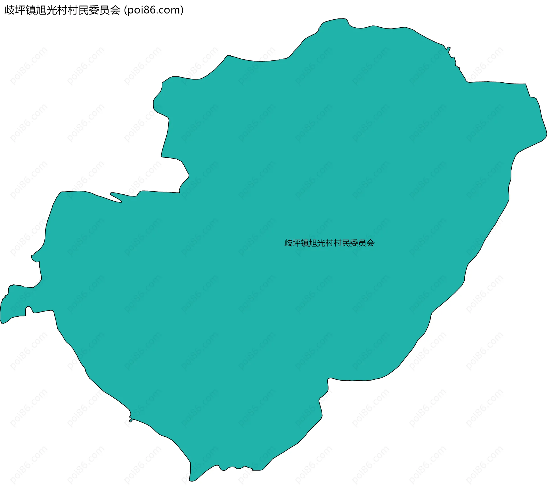 歧坪镇旭光村村民委员会边界地图