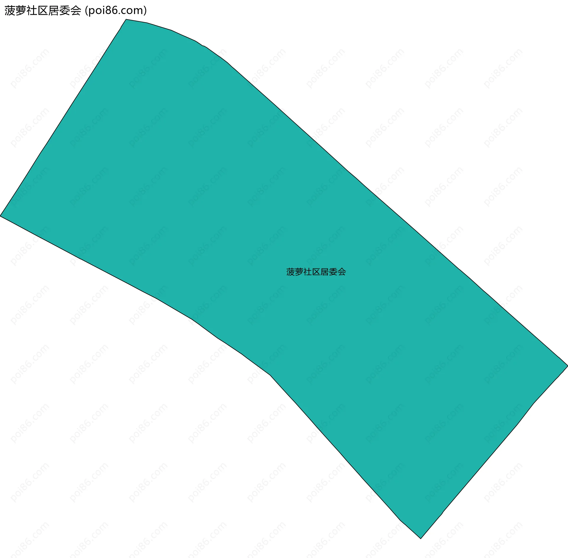 菠萝社区居委会边界地图