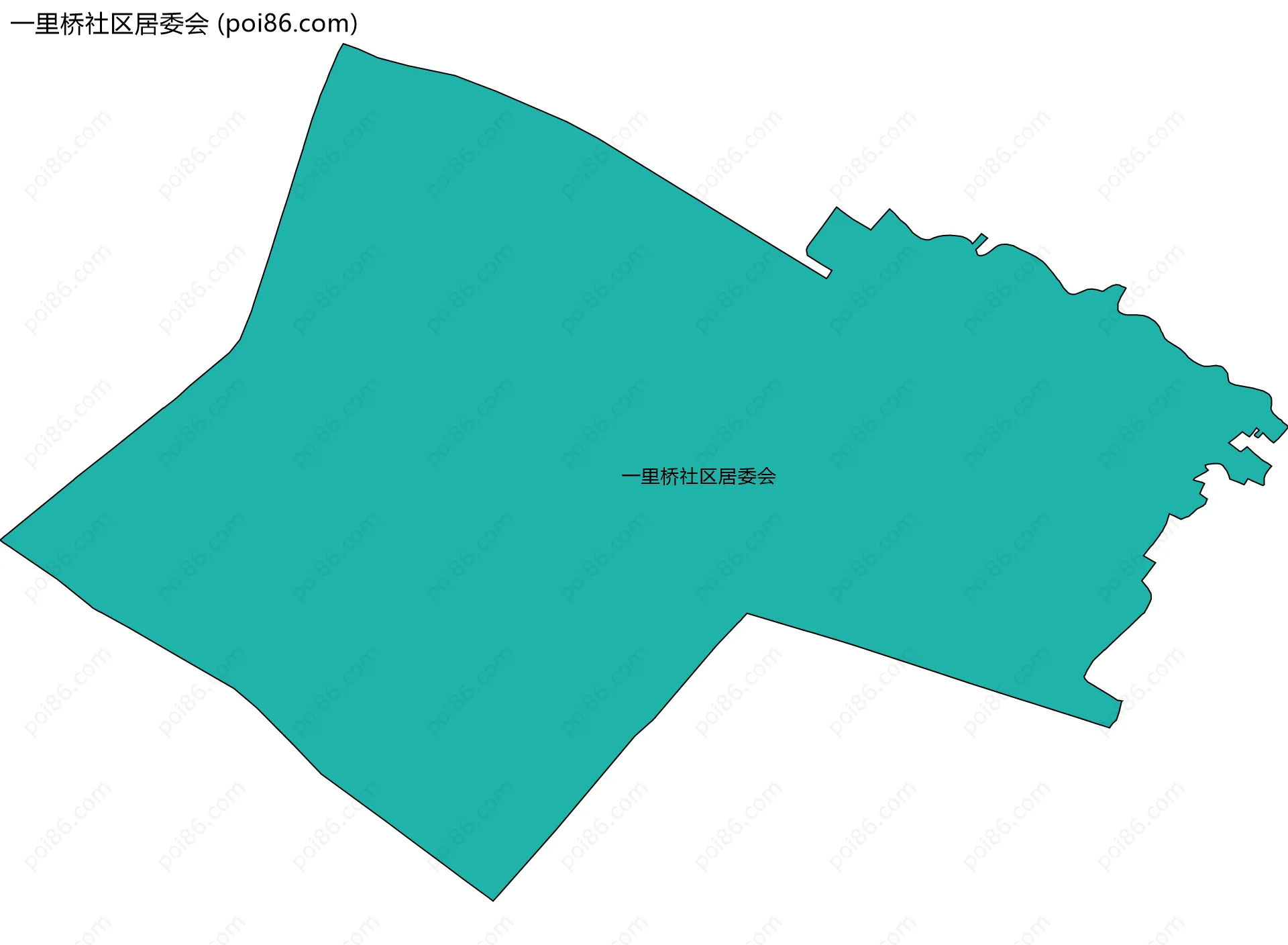 一里桥社区居委会边界地图