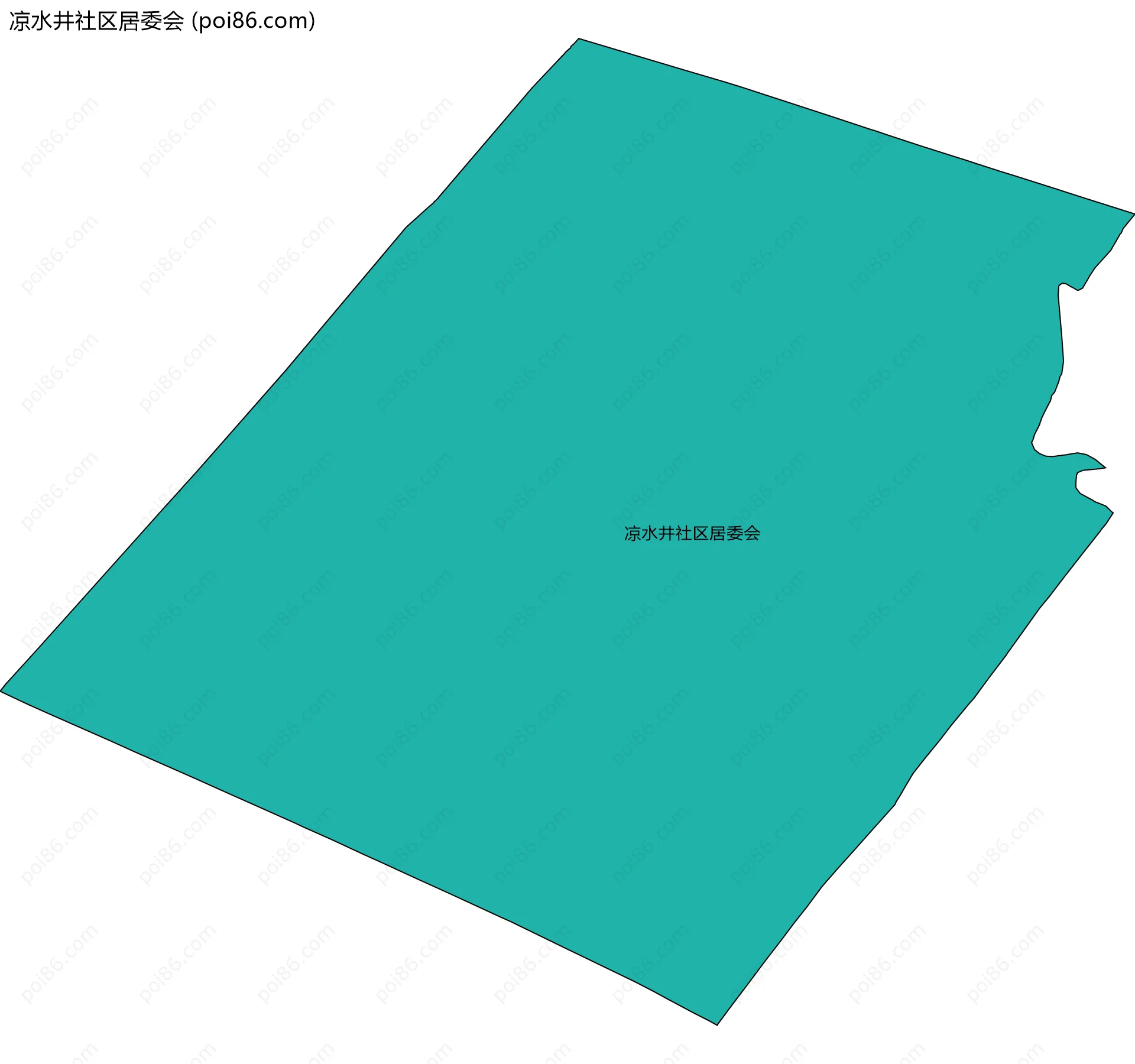 凉水井社区居委会边界地图