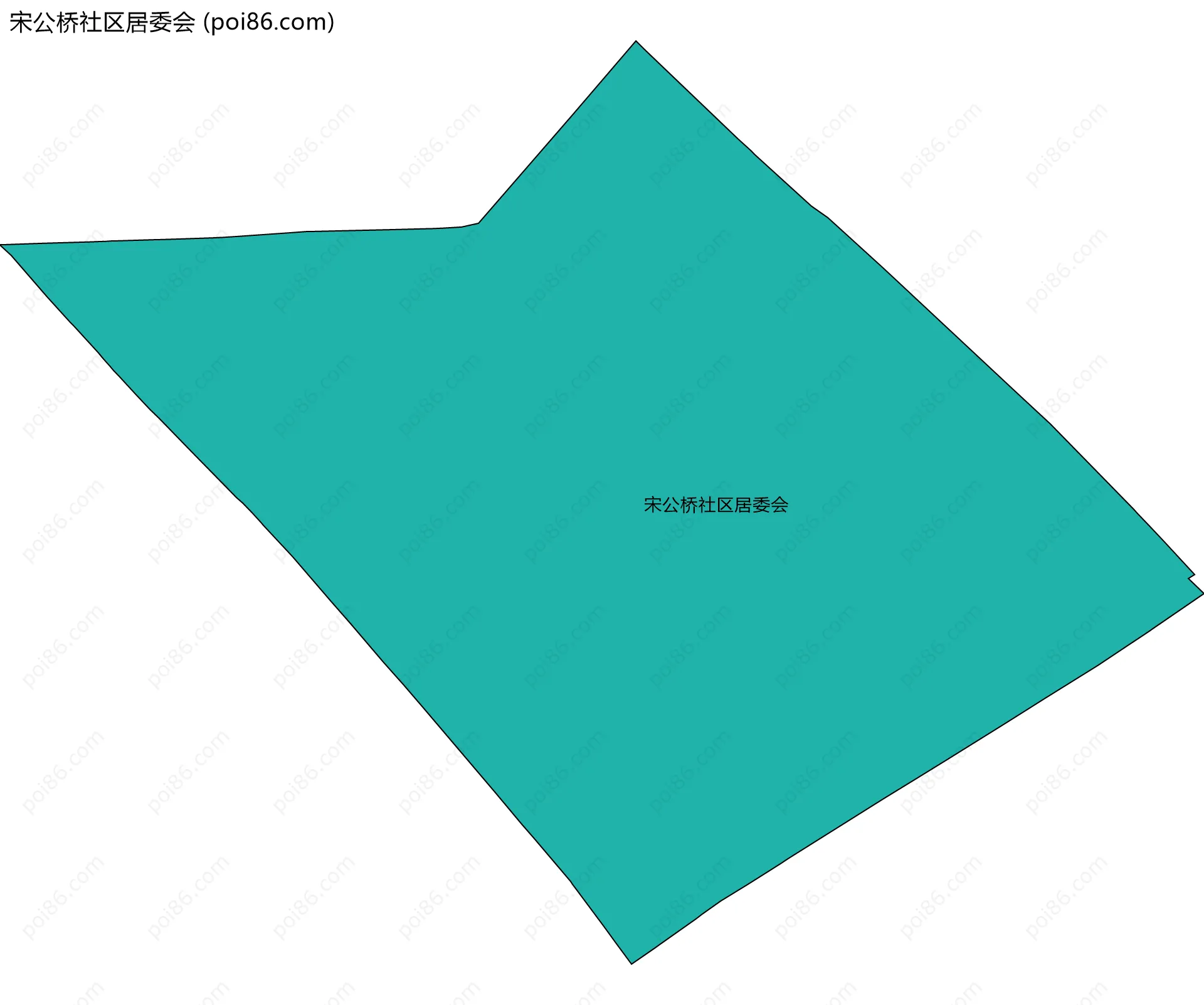 宋公桥社区居委会边界地图