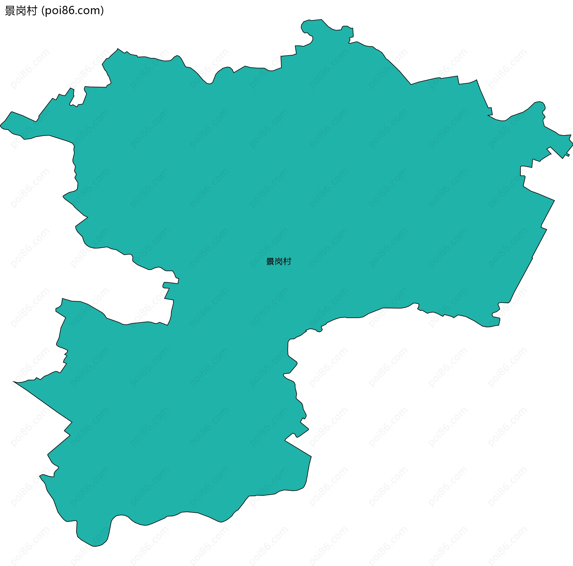 景岗村边界地图