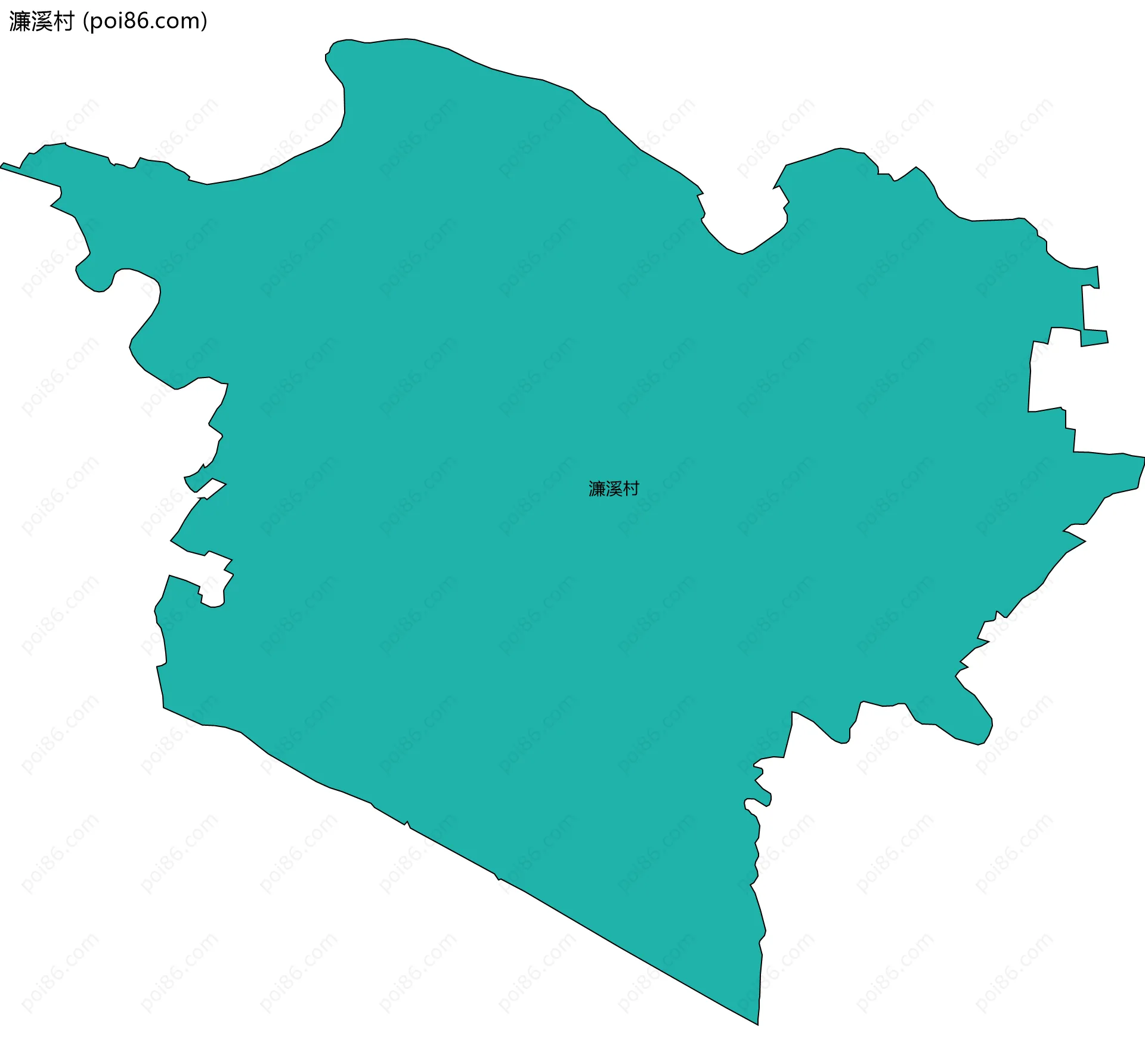 濂溪村边界地图
