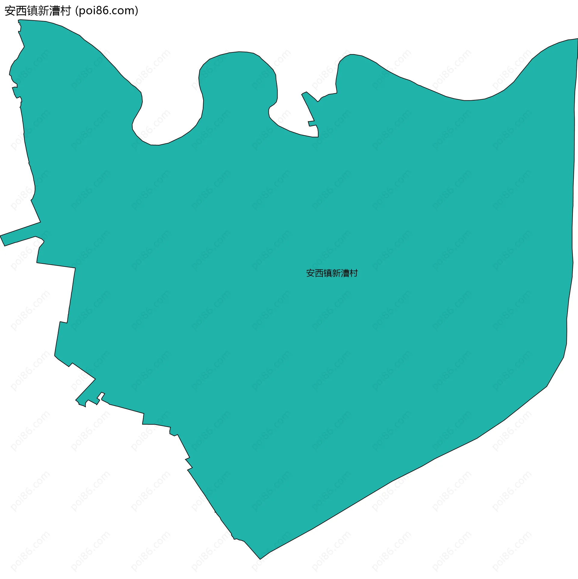安西镇新漕村边界地图