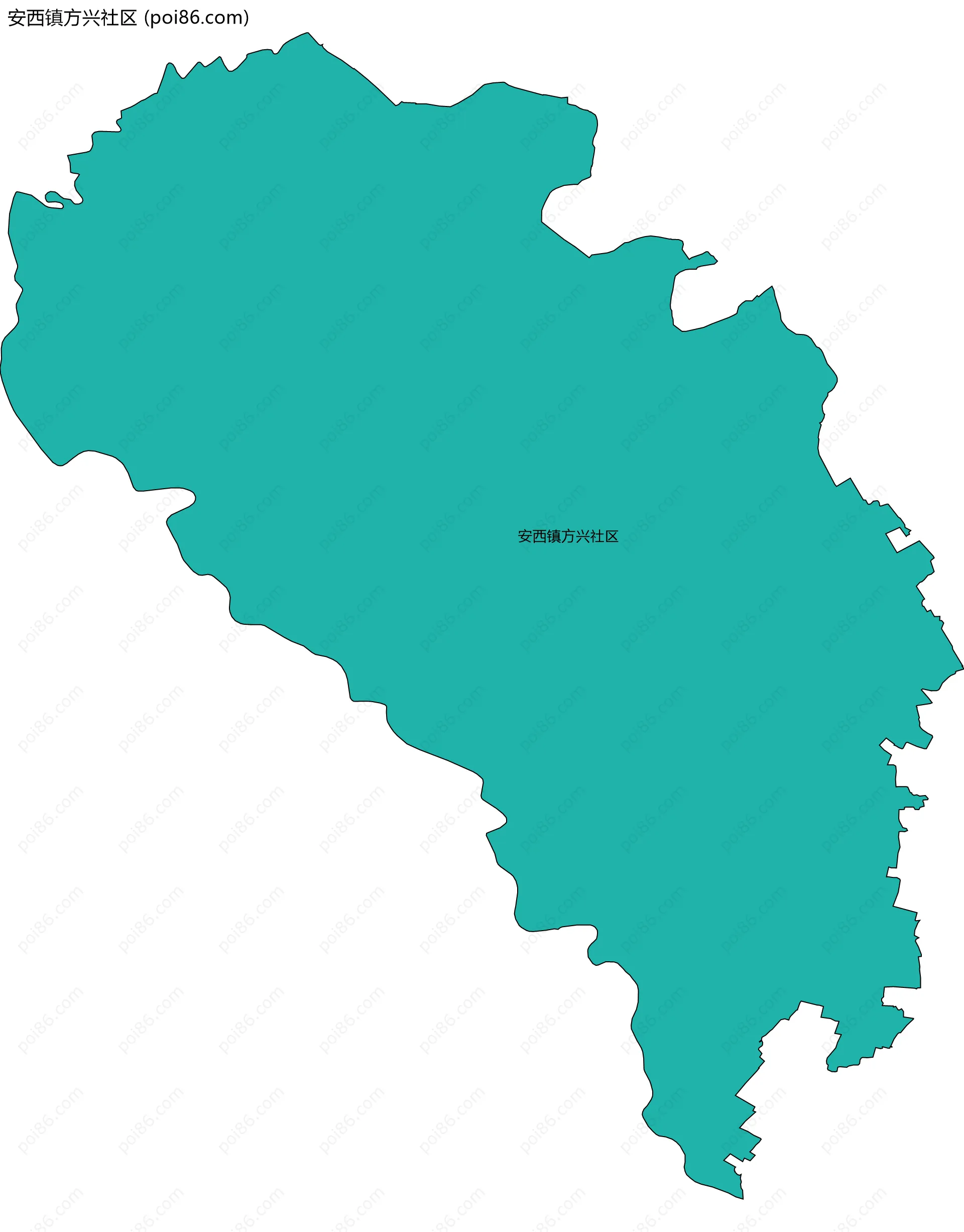 安西镇方兴社区边界地图