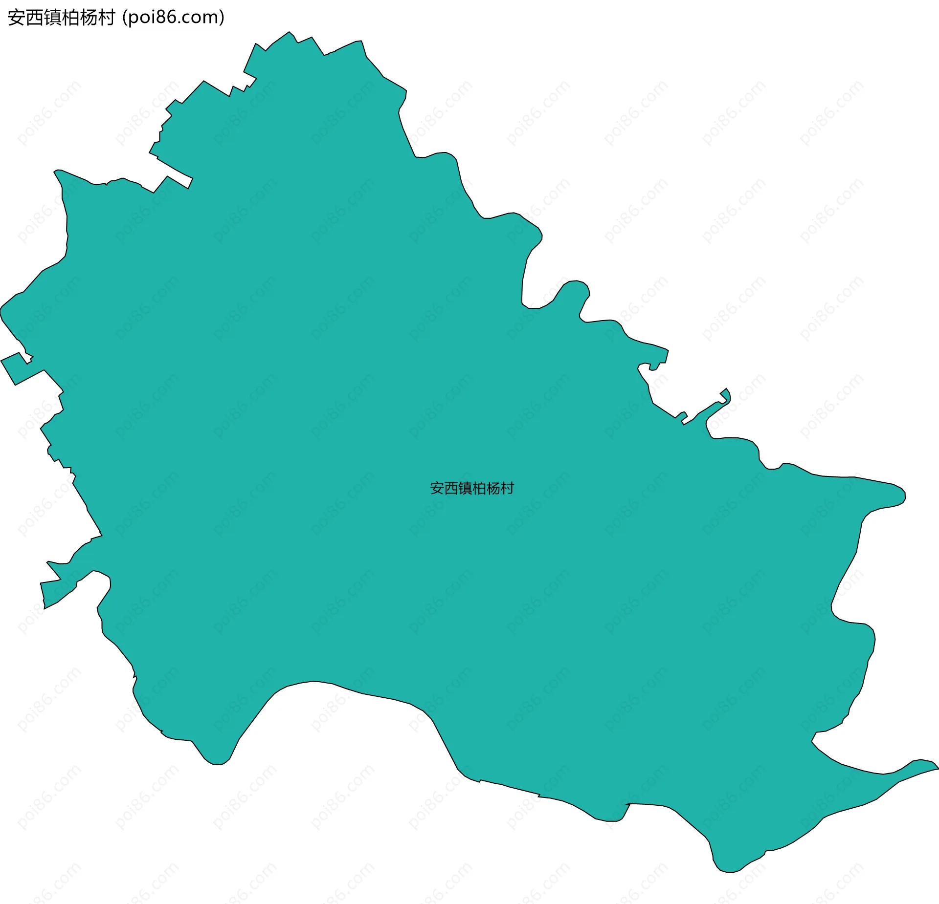 安西镇柏杨村边界地图