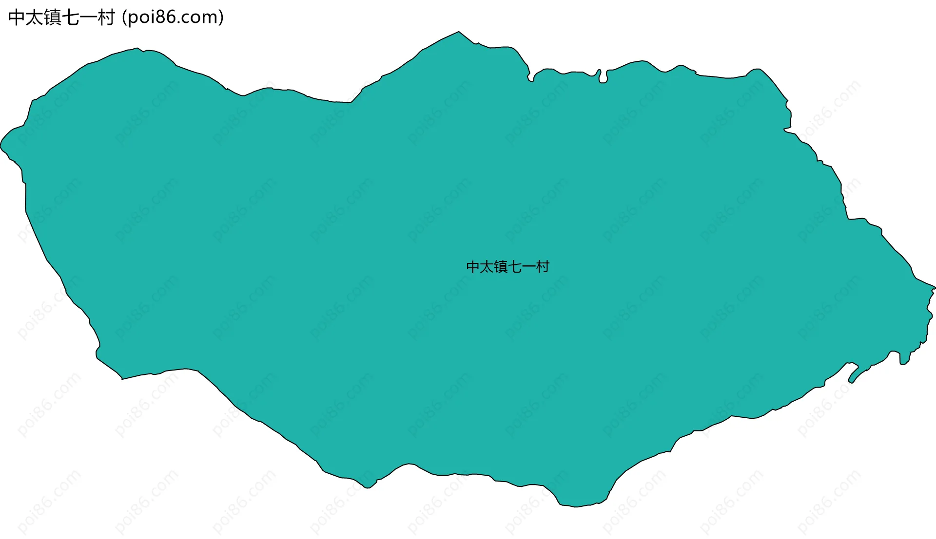 中太镇七一村边界地图