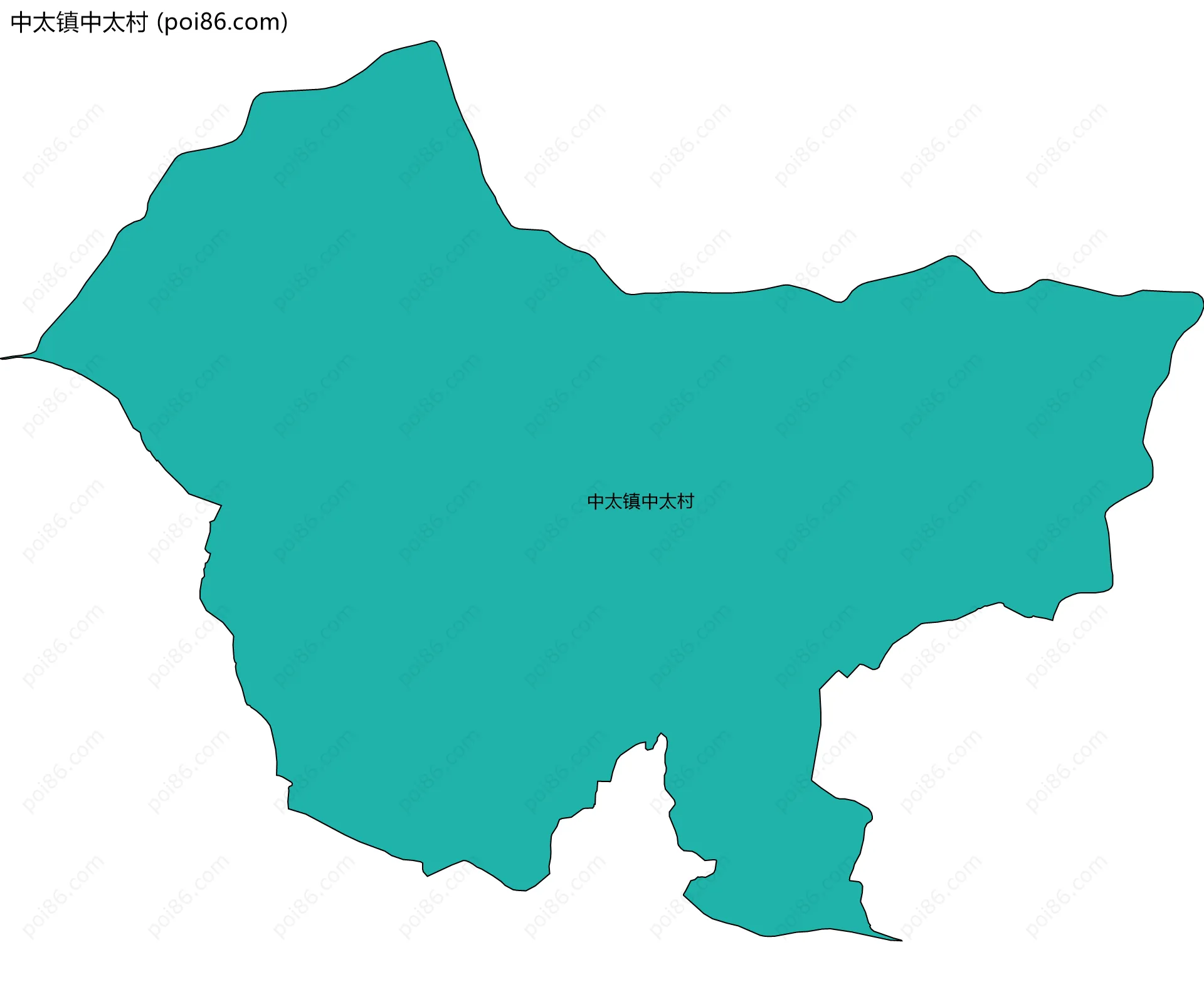 中太镇中太村边界地图
