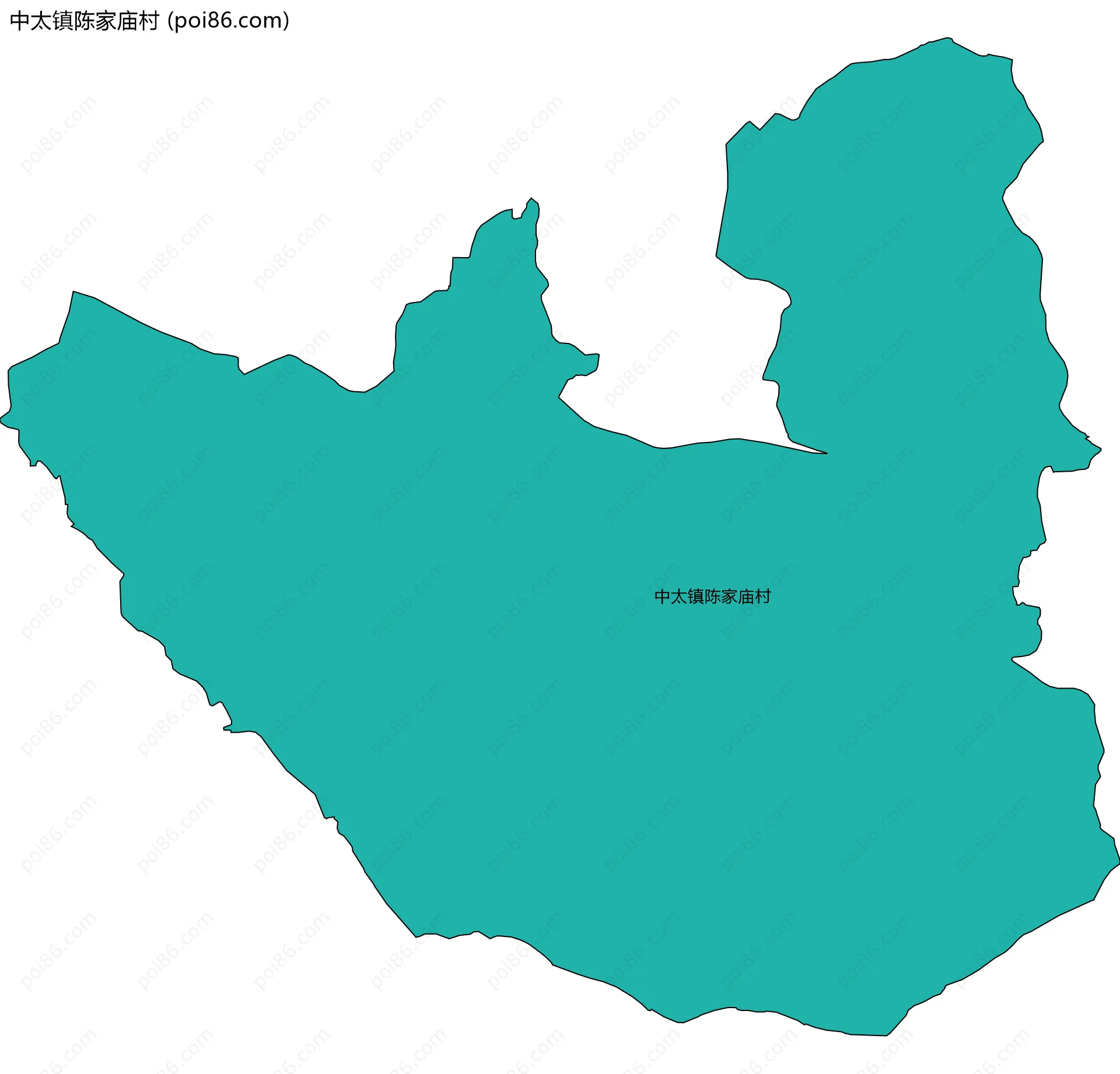 中太镇陈家庙村边界地图