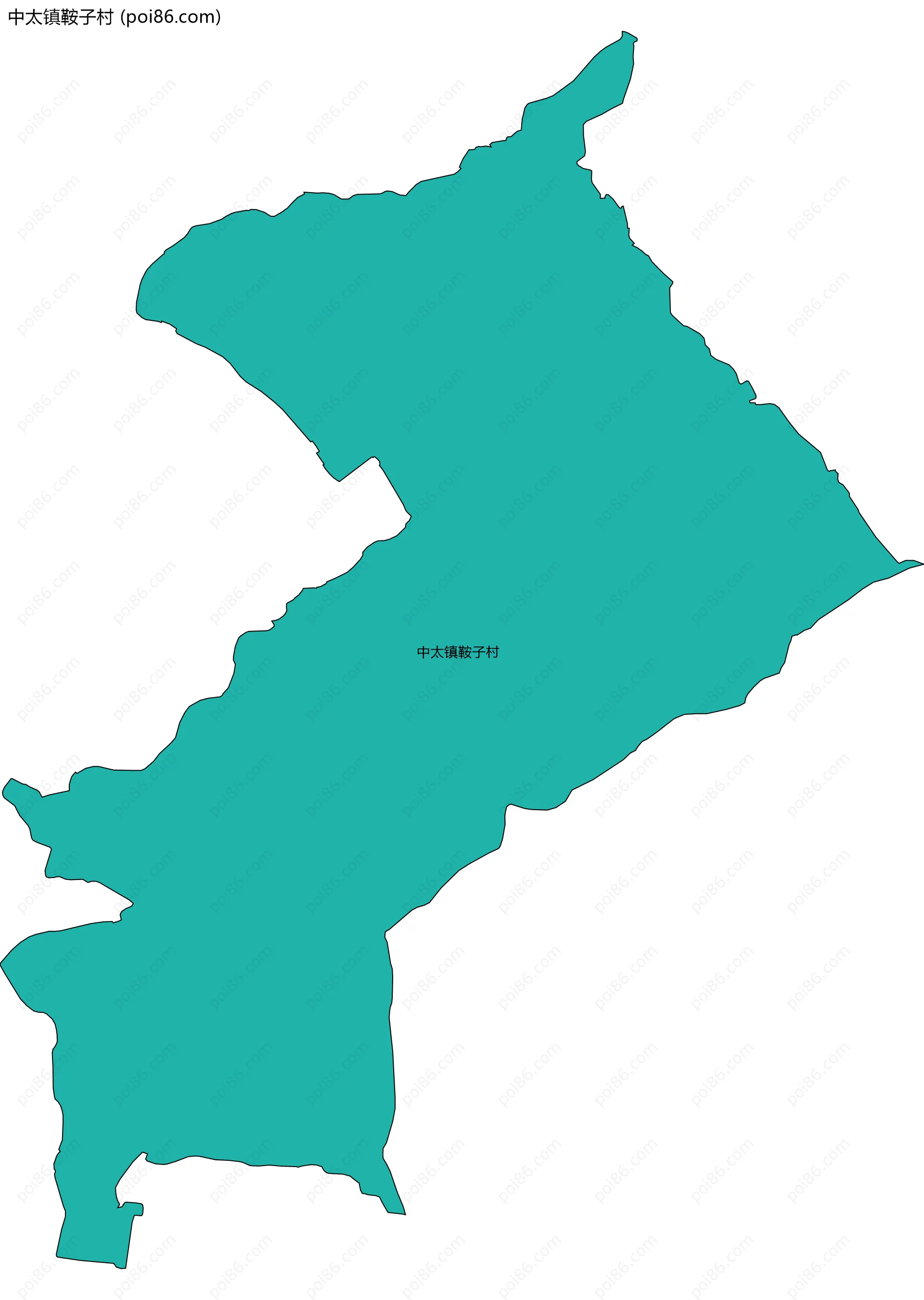 中太镇鞍子村边界地图