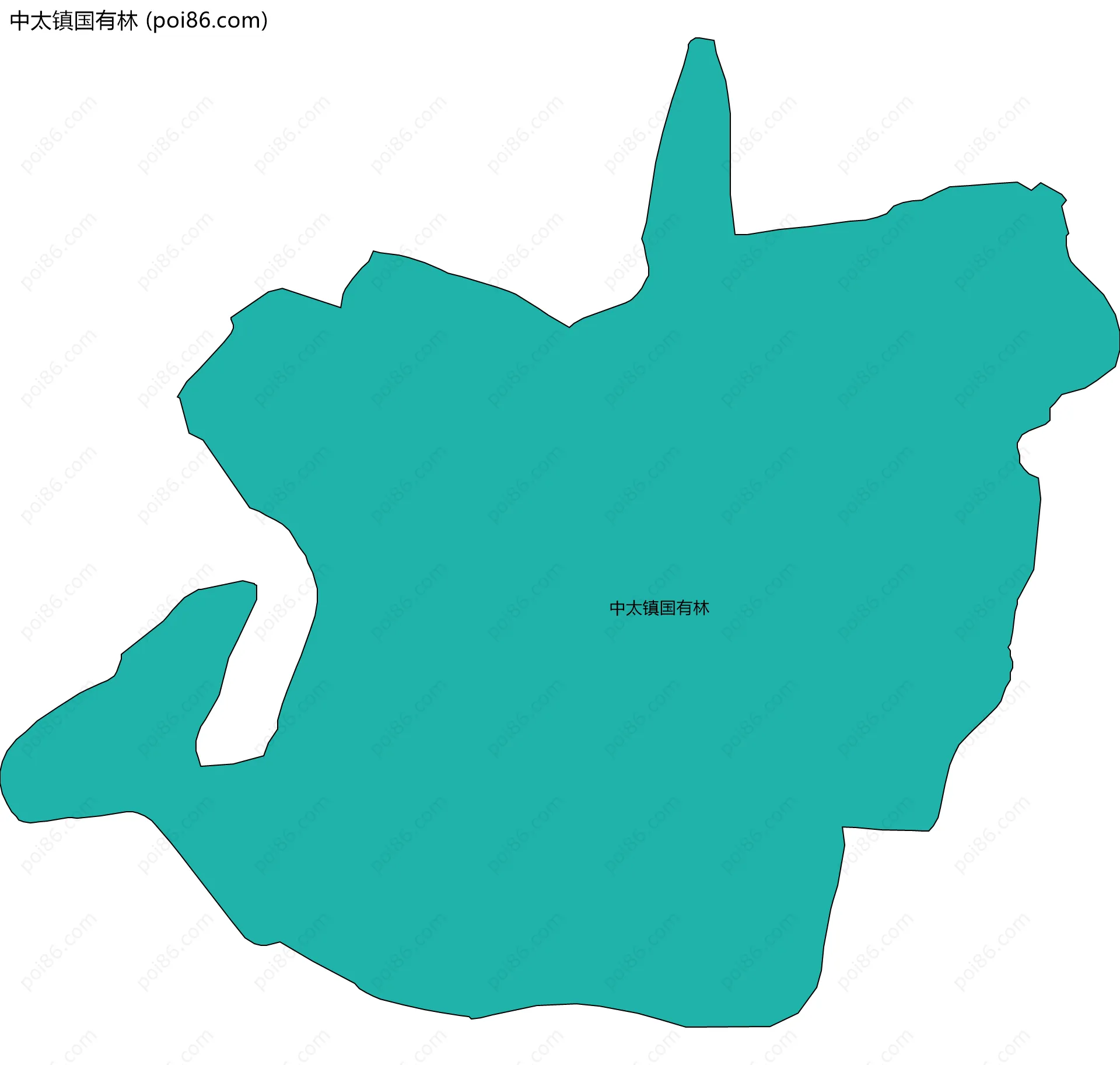 中太镇国有林边界地图