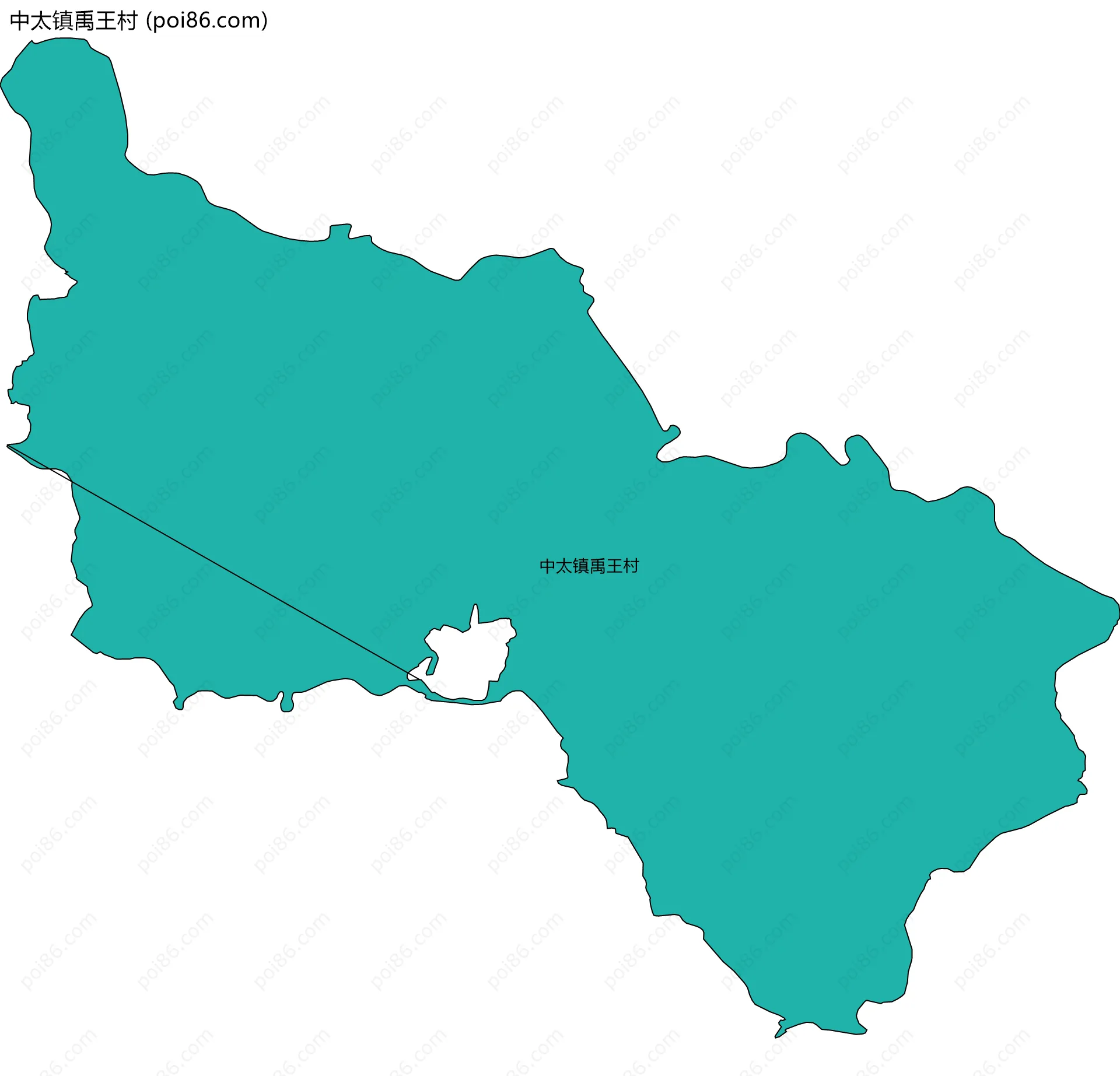 中太镇禹王村边界地图