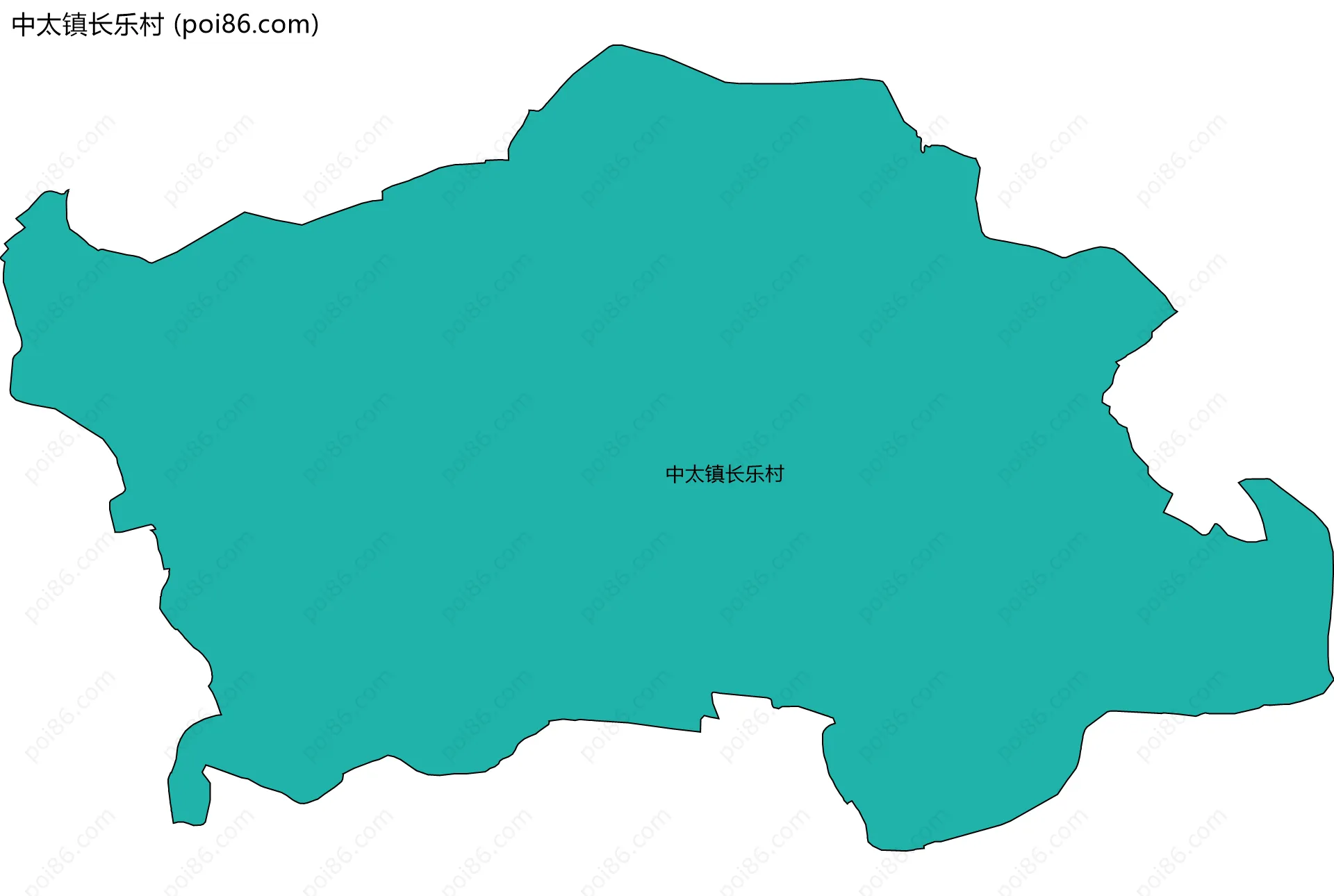 中太镇长乐村边界地图