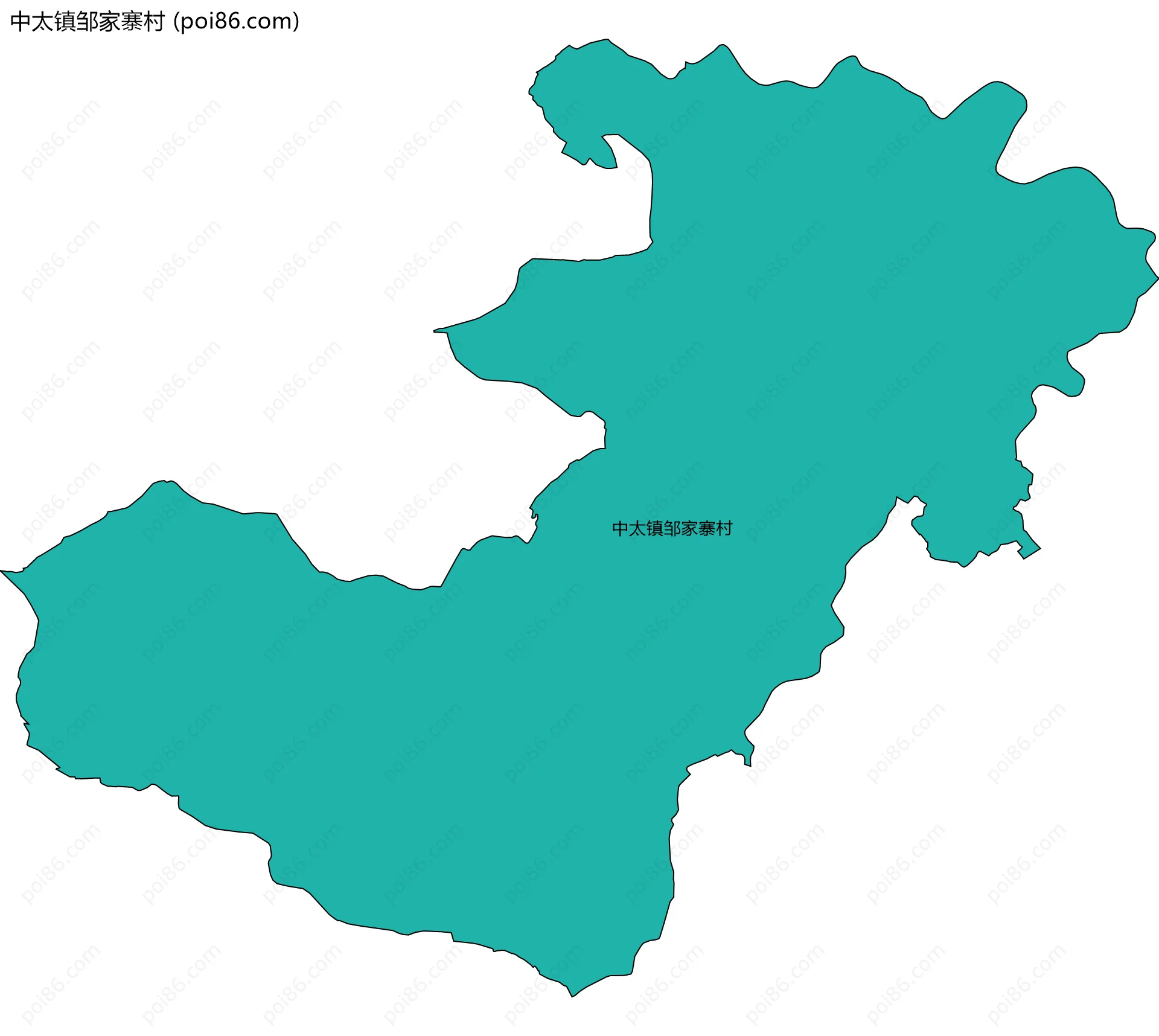 中太镇邹家寨村边界地图