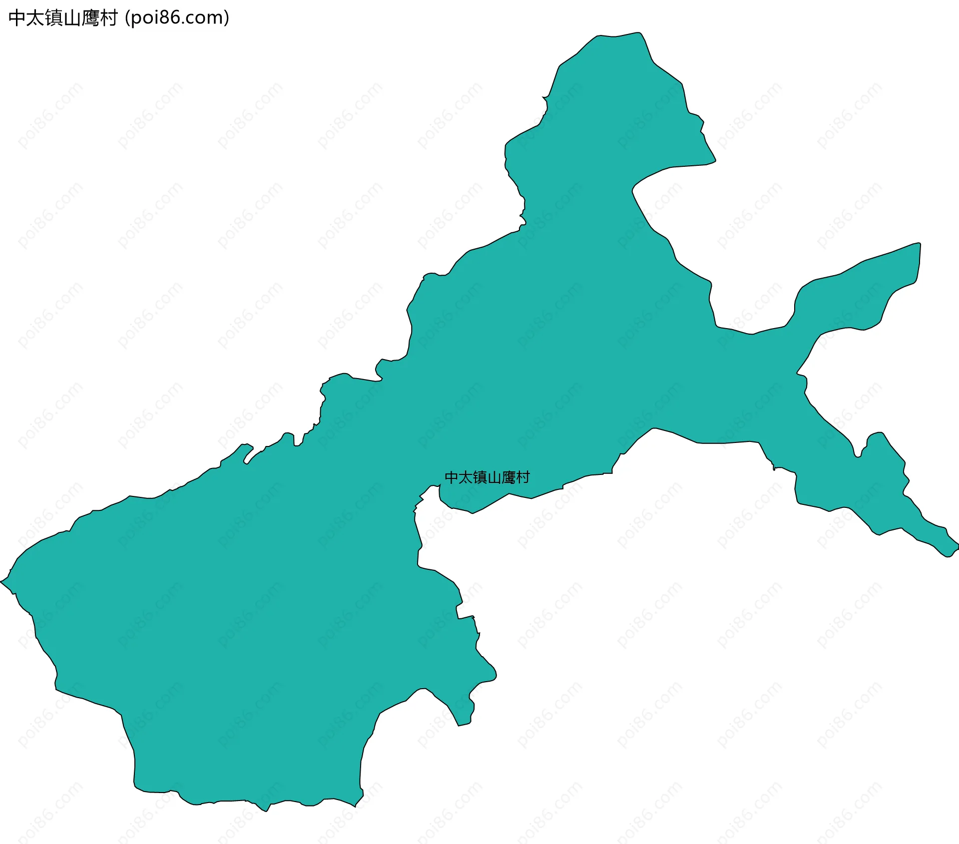 中太镇山鹰村边界地图