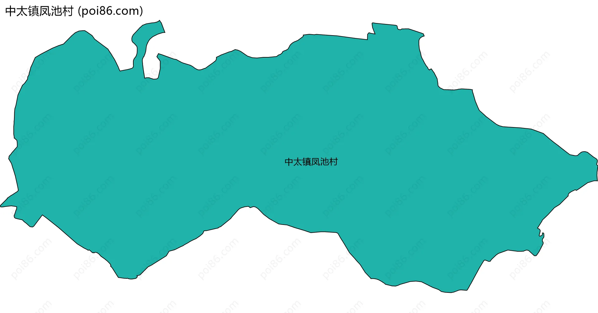 中太镇凤池村边界地图