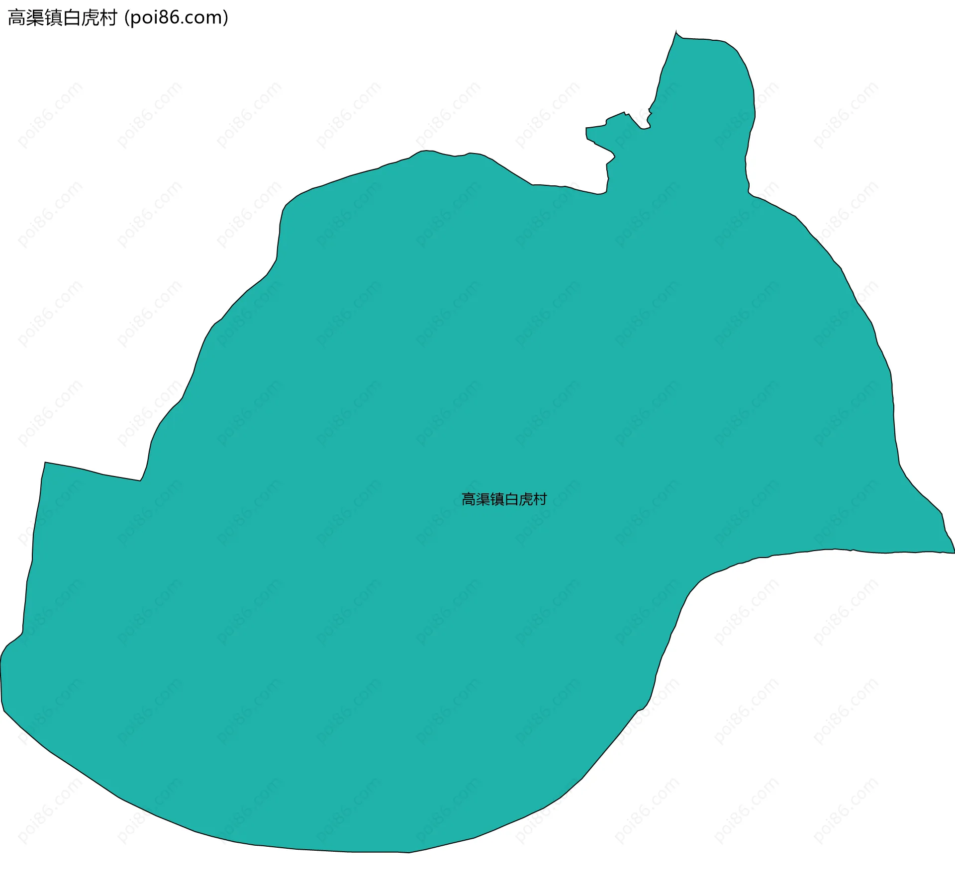高渠镇白虎村边界地图
