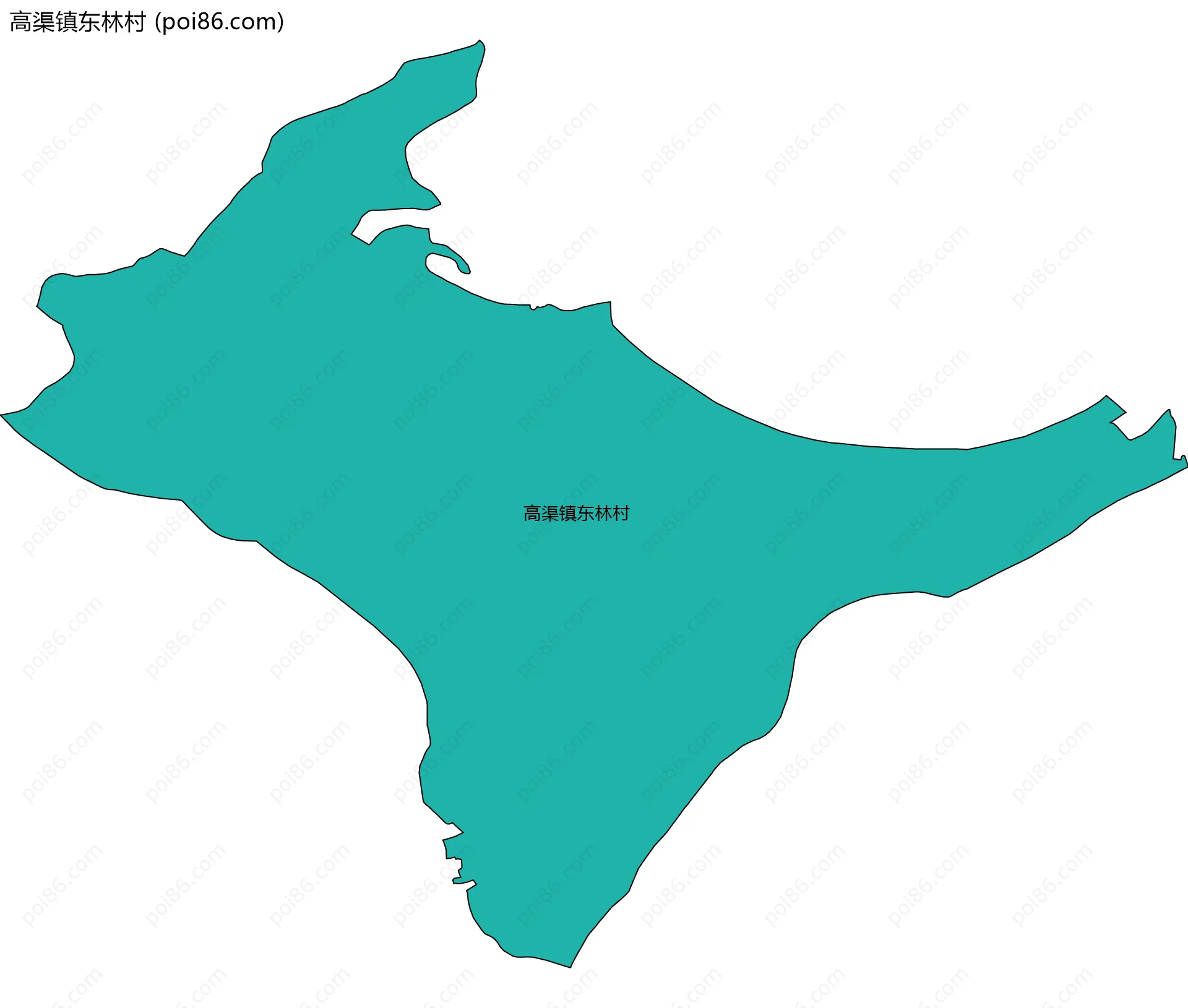 高渠镇东林村边界地图