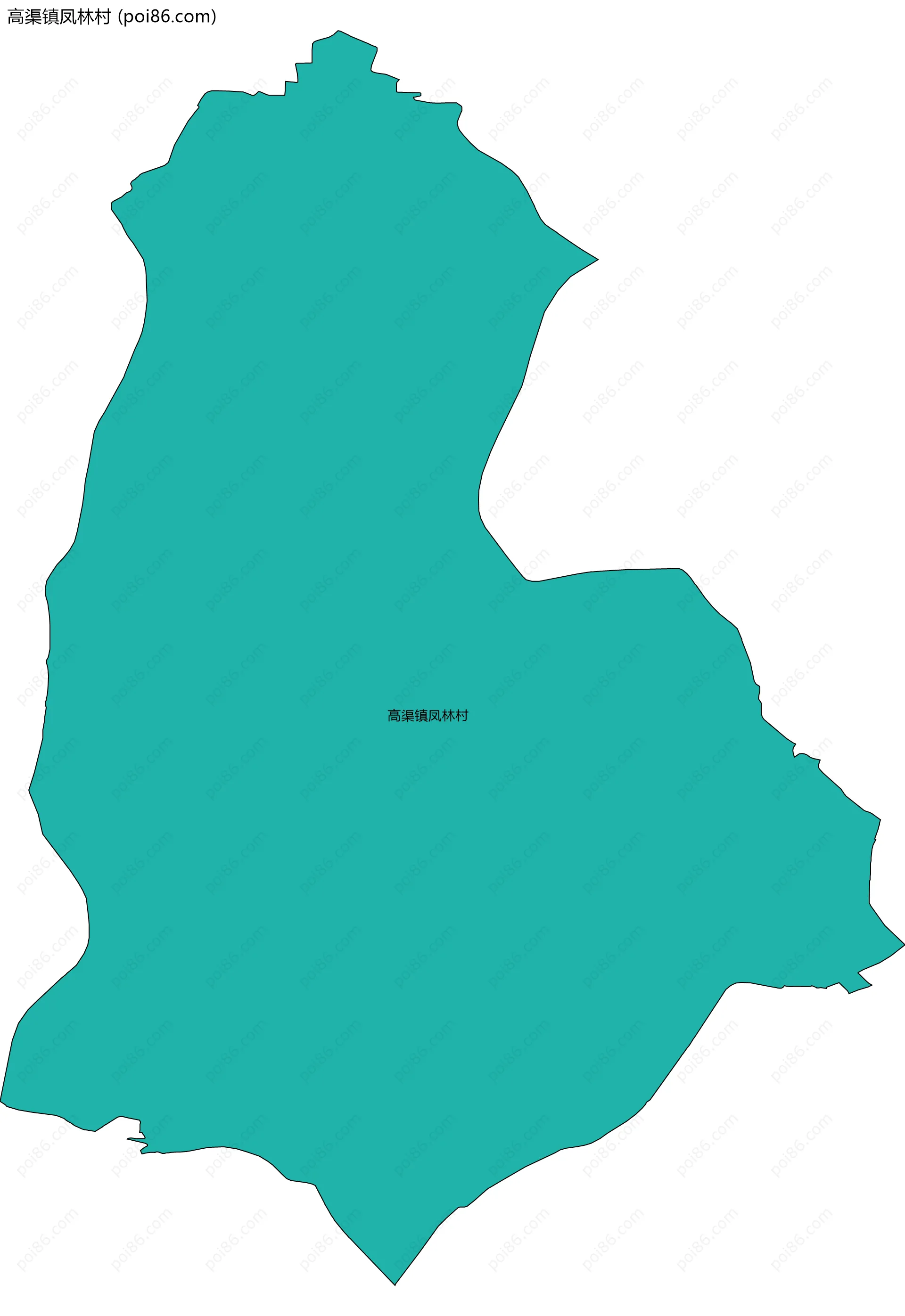 高渠镇凤林村边界地图