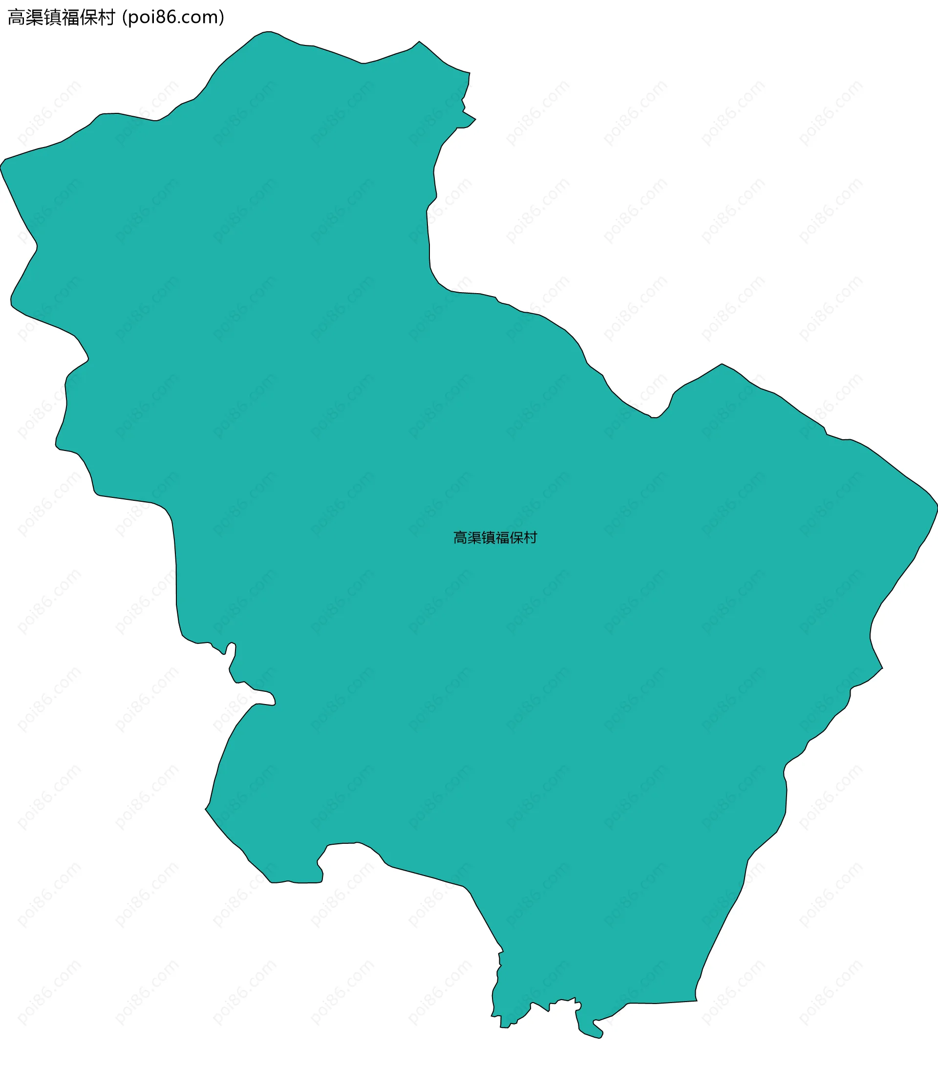 高渠镇福保村边界地图