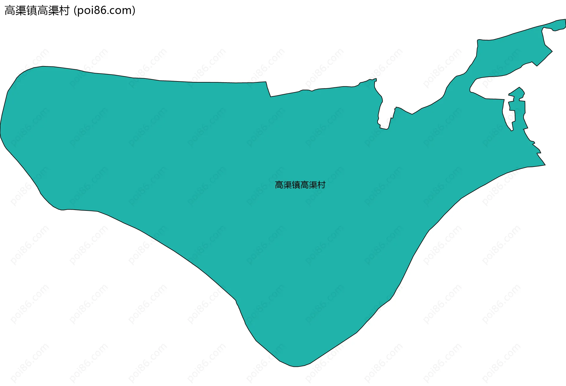 高渠镇高渠村边界地图