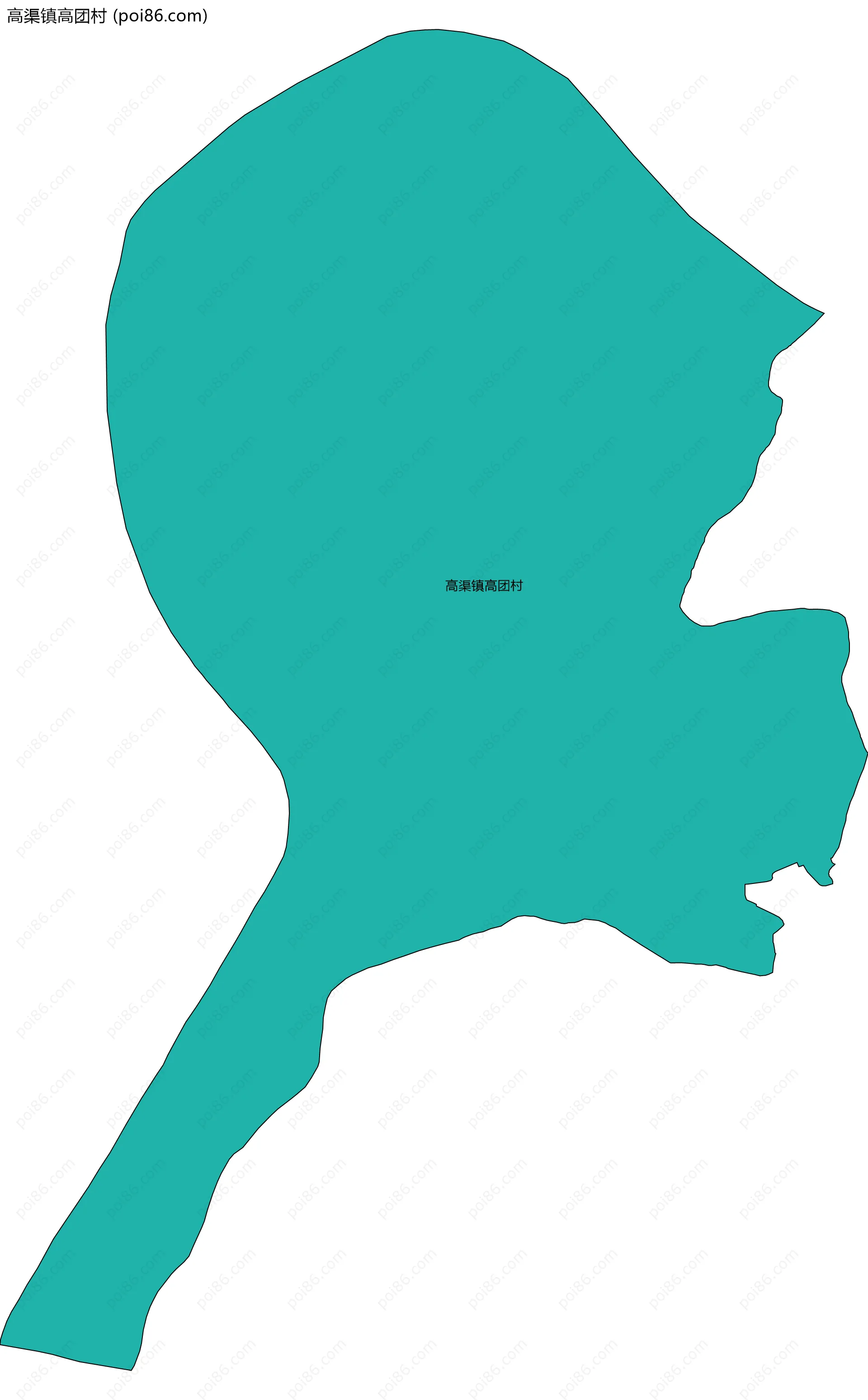 高渠镇高团村边界地图