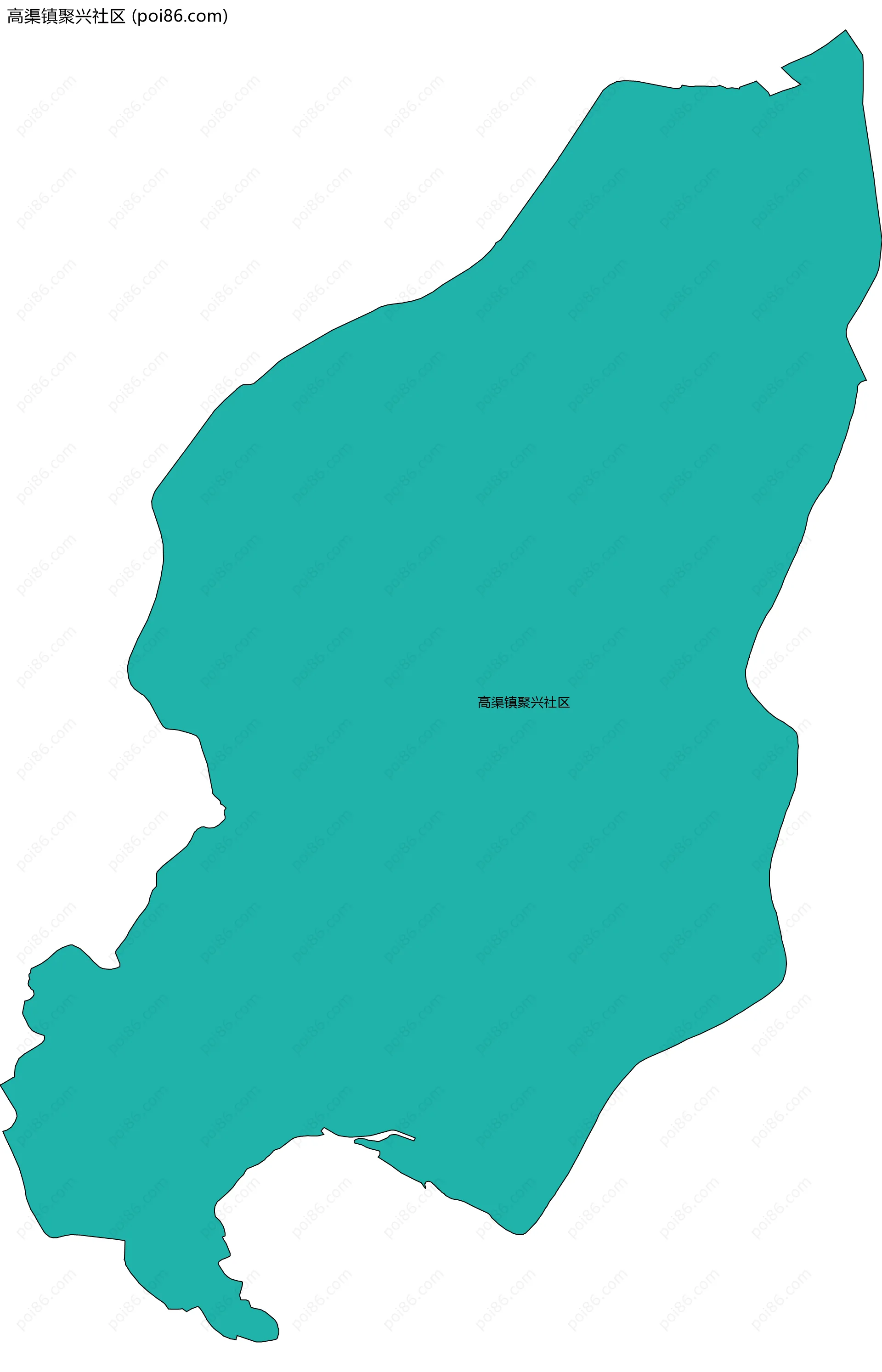 高渠镇聚兴社区边界地图