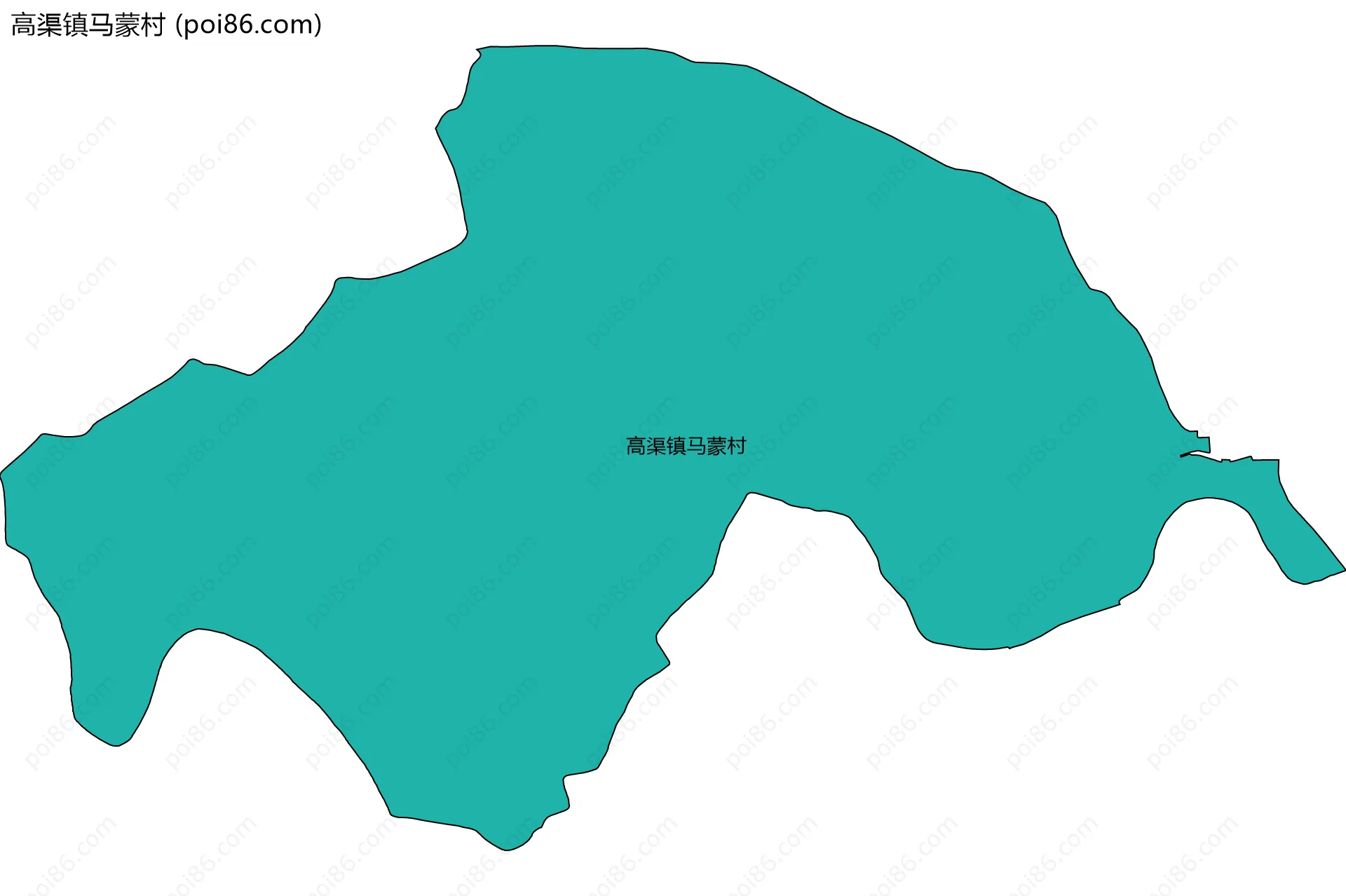 高渠镇马蒙村边界地图