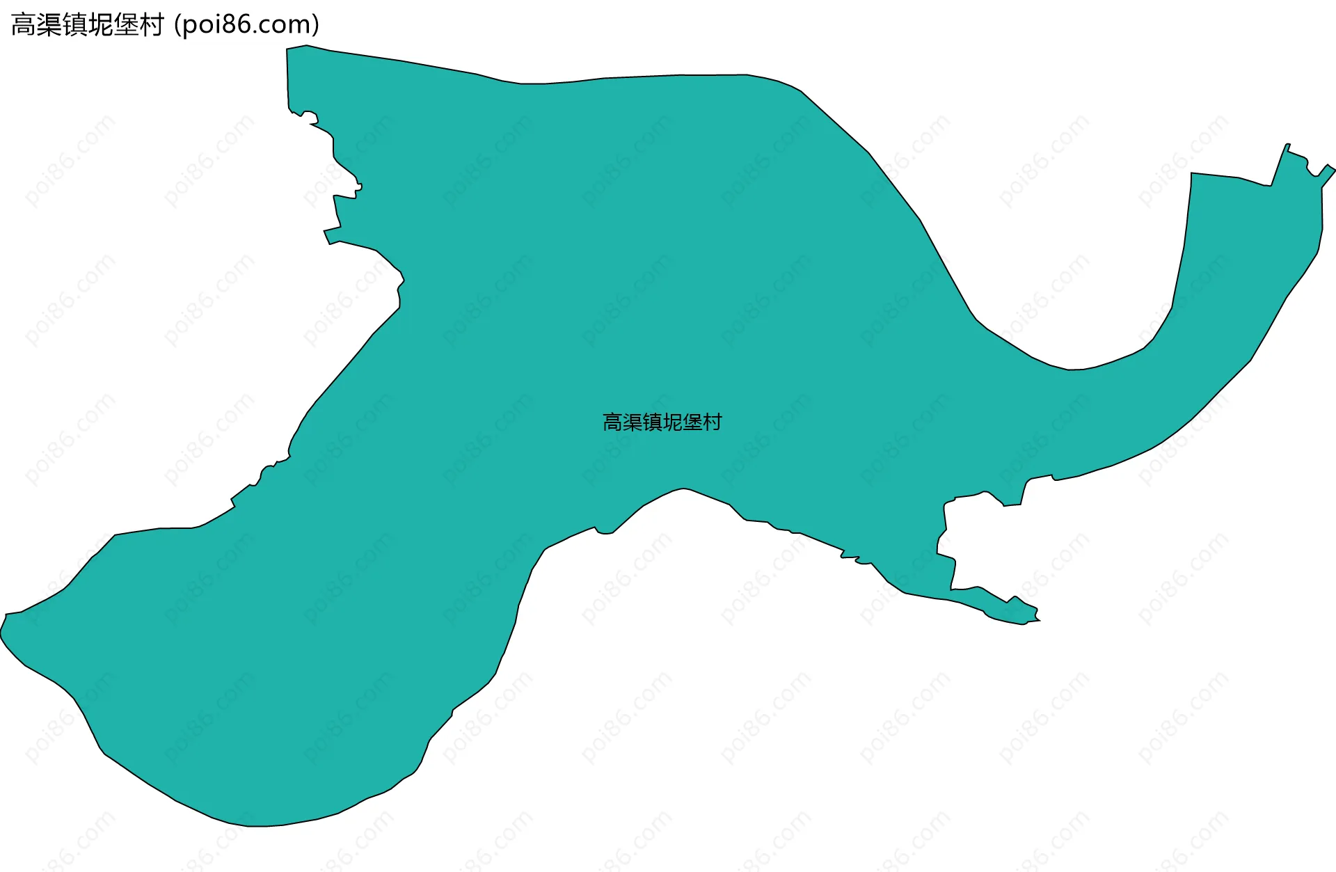 高渠镇坭堡村边界地图