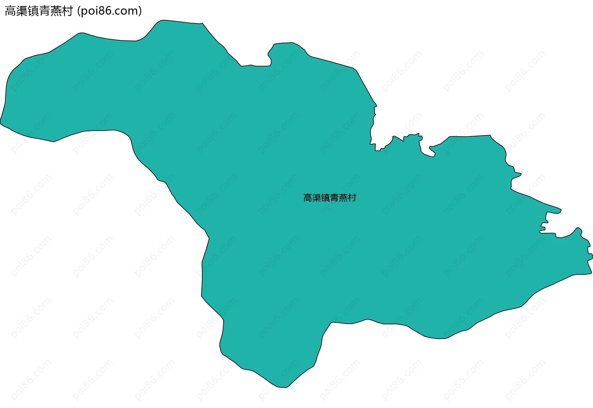 高渠镇青燕村边界地图
