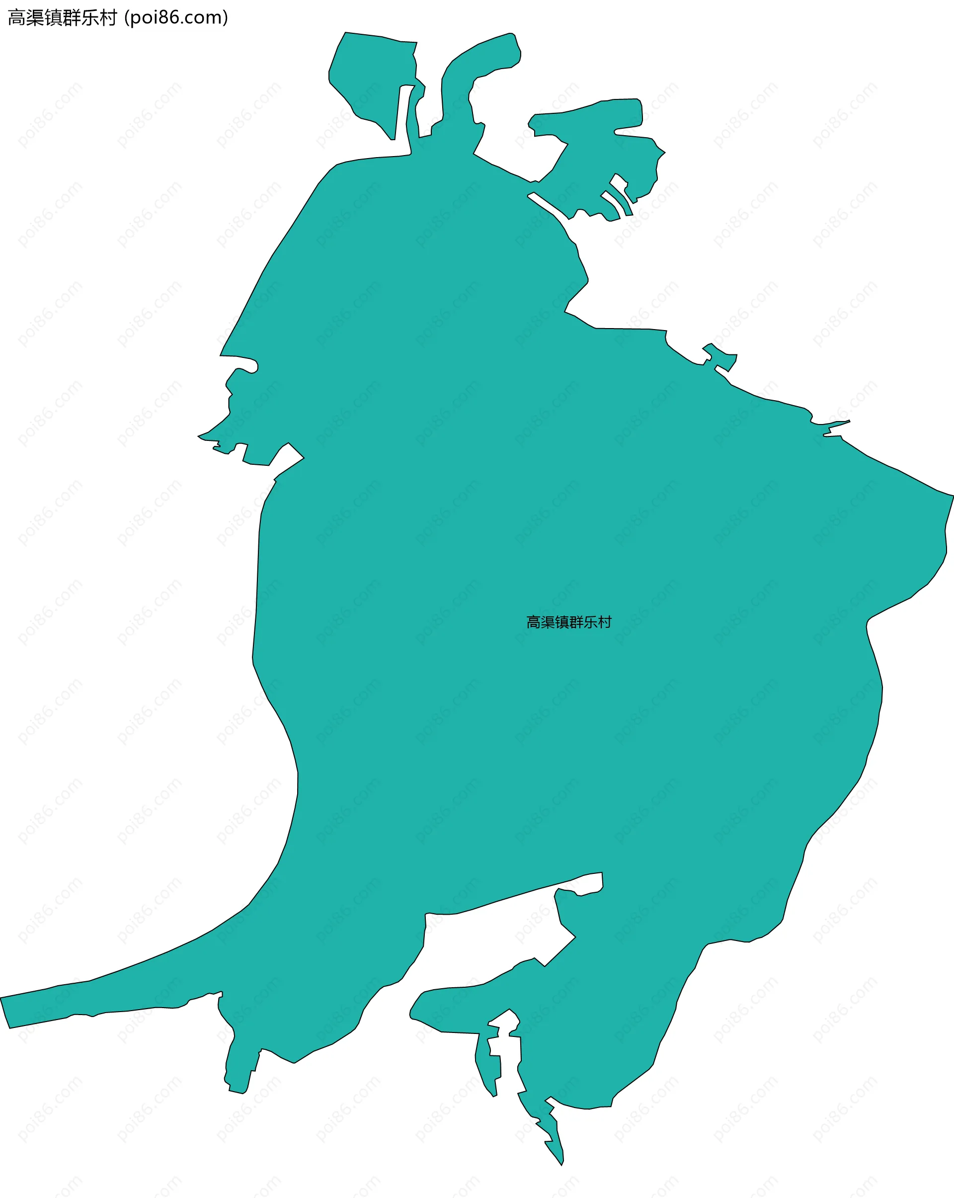 高渠镇群乐村边界地图