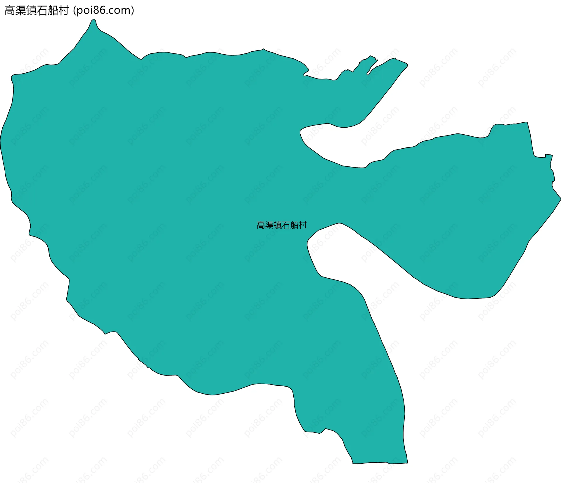 高渠镇石船村边界地图
