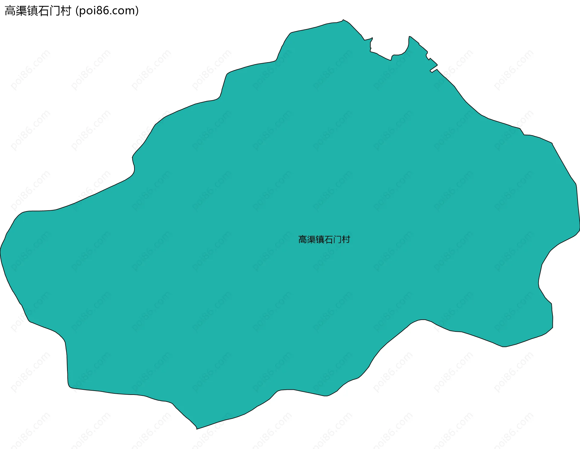 高渠镇石门村边界地图