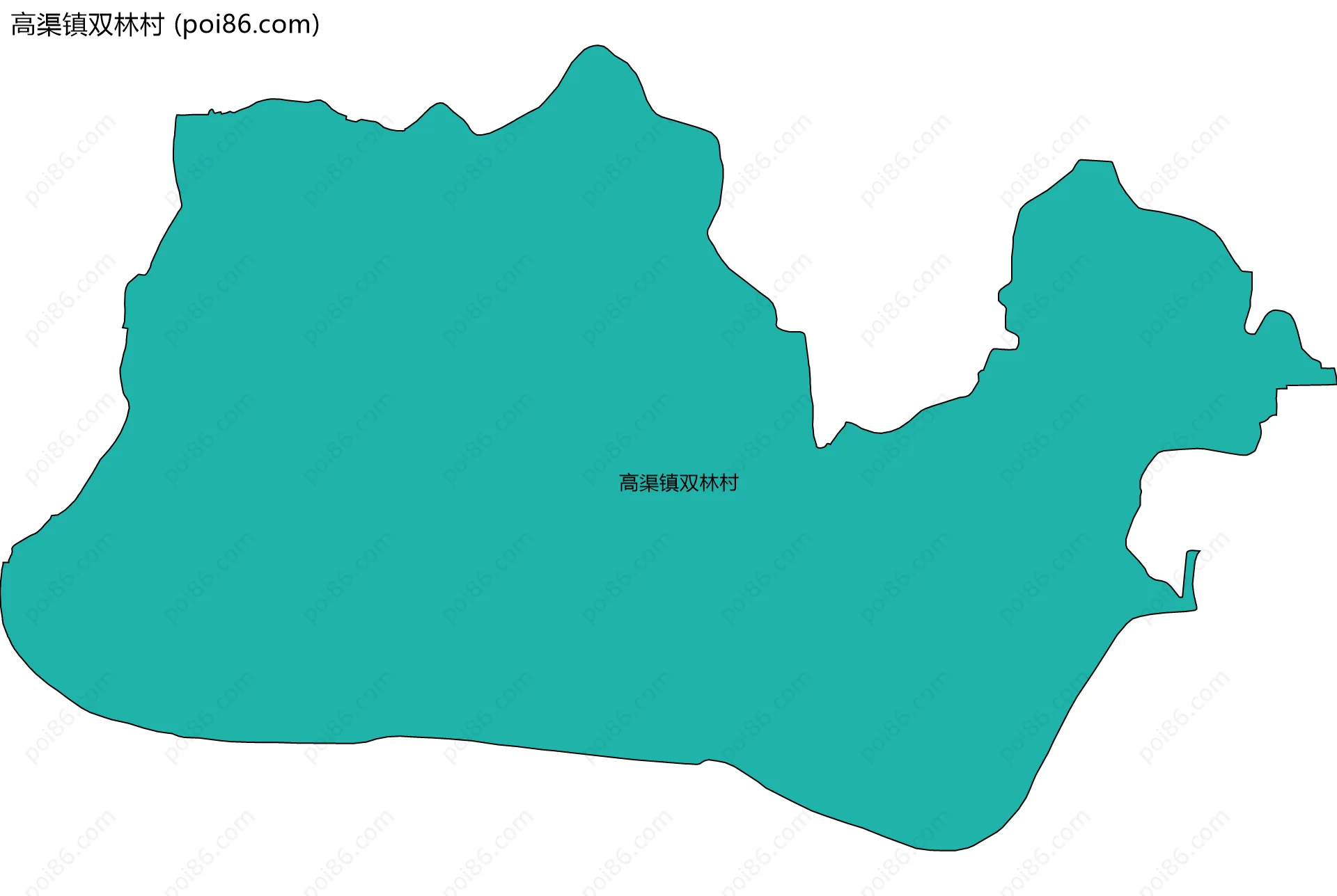 高渠镇双林村边界地图
