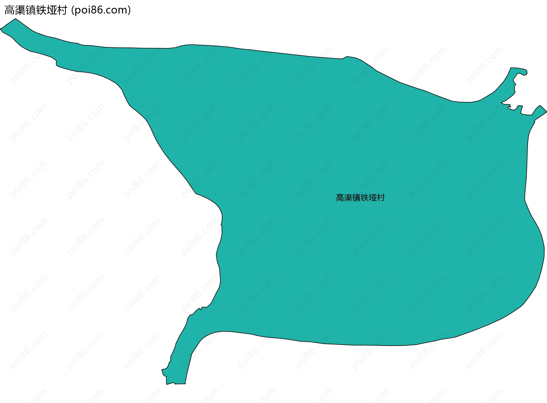 高渠镇铁垭村边界地图