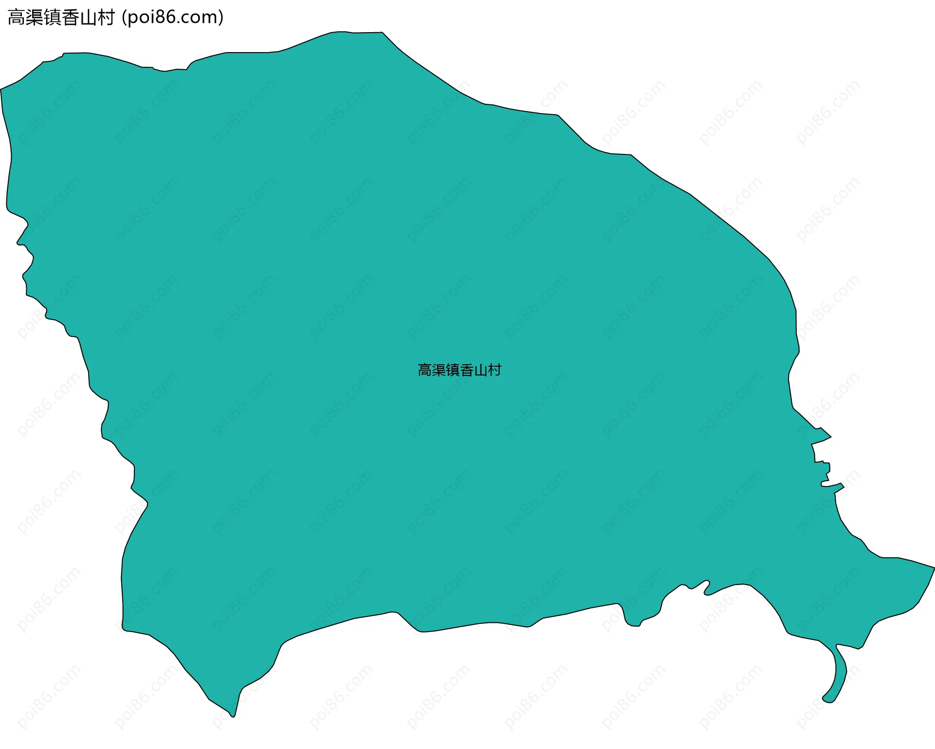 高渠镇香山村边界地图