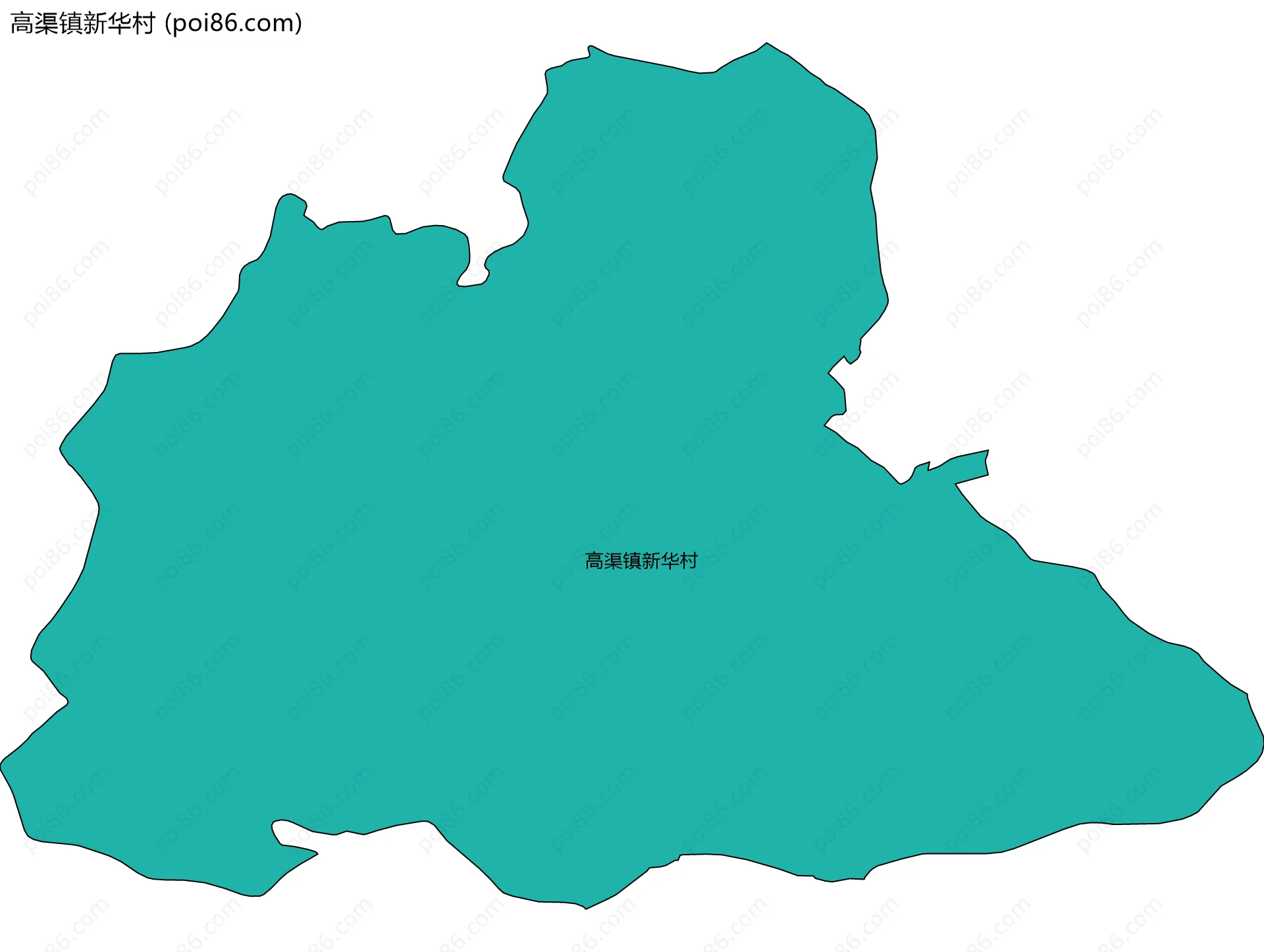 高渠镇新华村边界地图