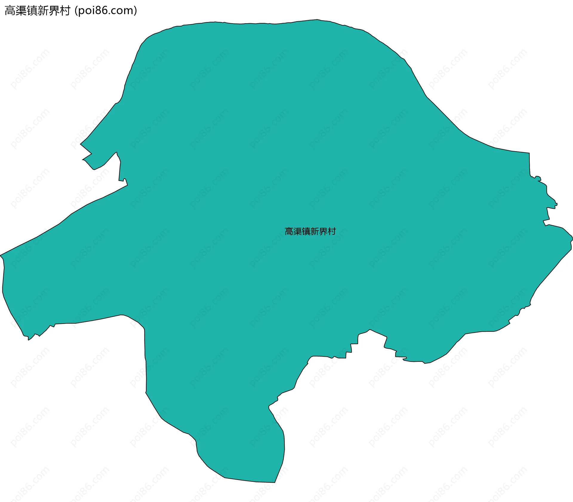 高渠镇新界村边界地图