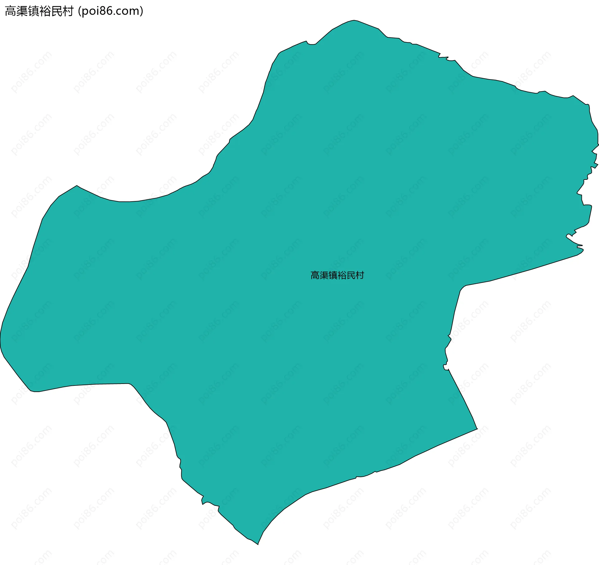 高渠镇裕民村边界地图